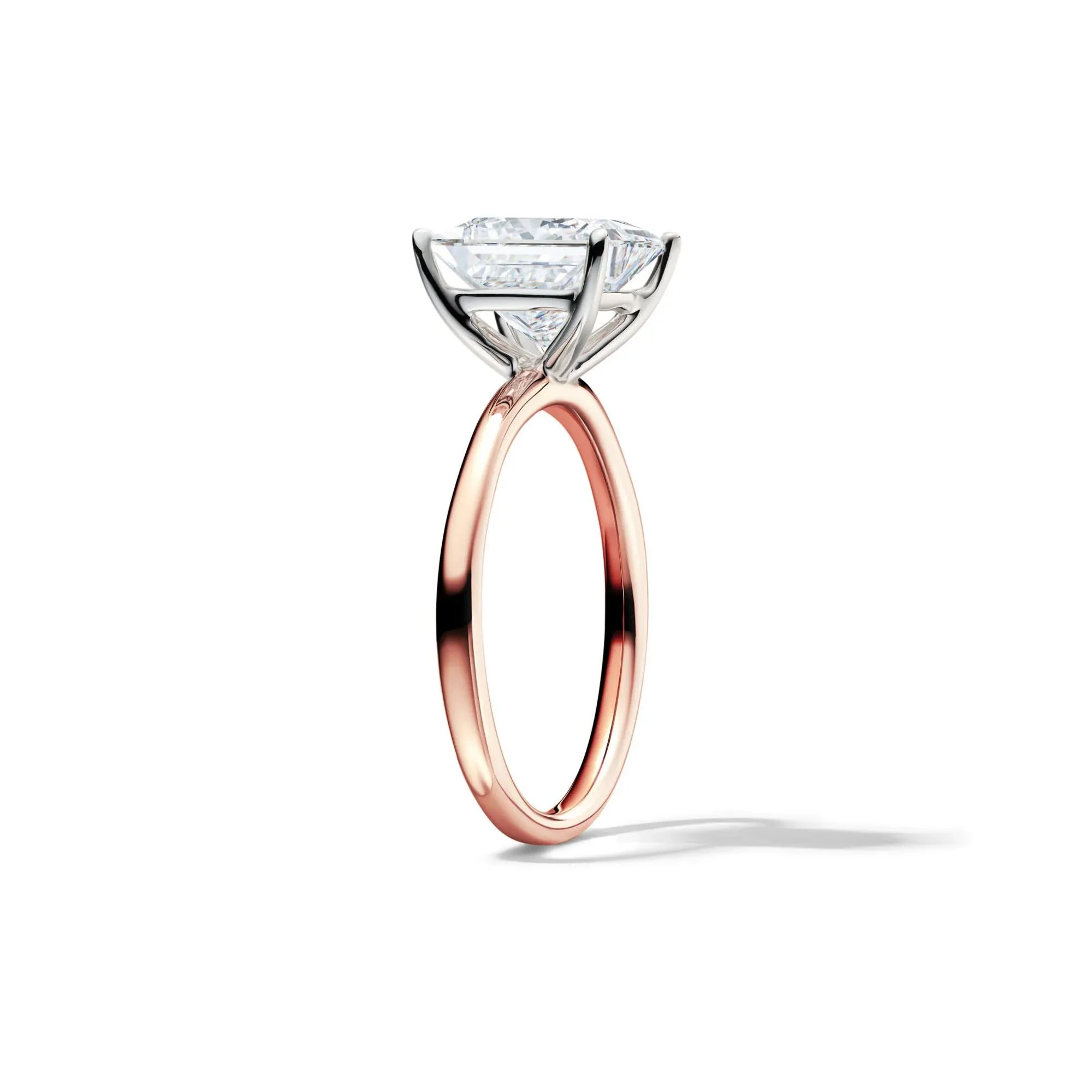 Lab Grown Diamond Princess-Cut Solitaire Engagement Ring 14K Rose Gold (3 CT.) Size 9.5 2mm - Image 3