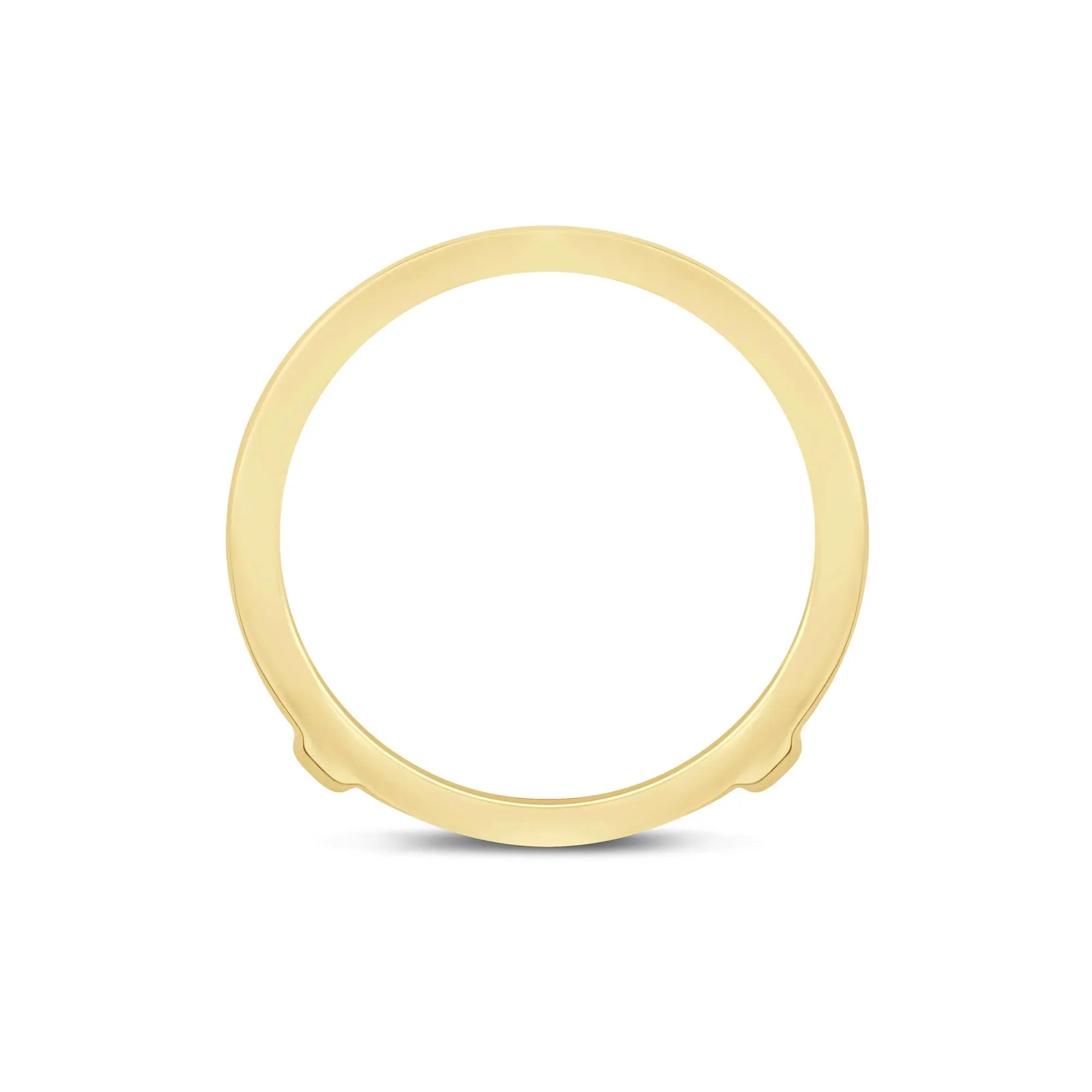 1/2 CT. Tw. Lab Grown Diamond Contour Insert 14K Yellow Gold Ring Size 5 6mm - Image 2