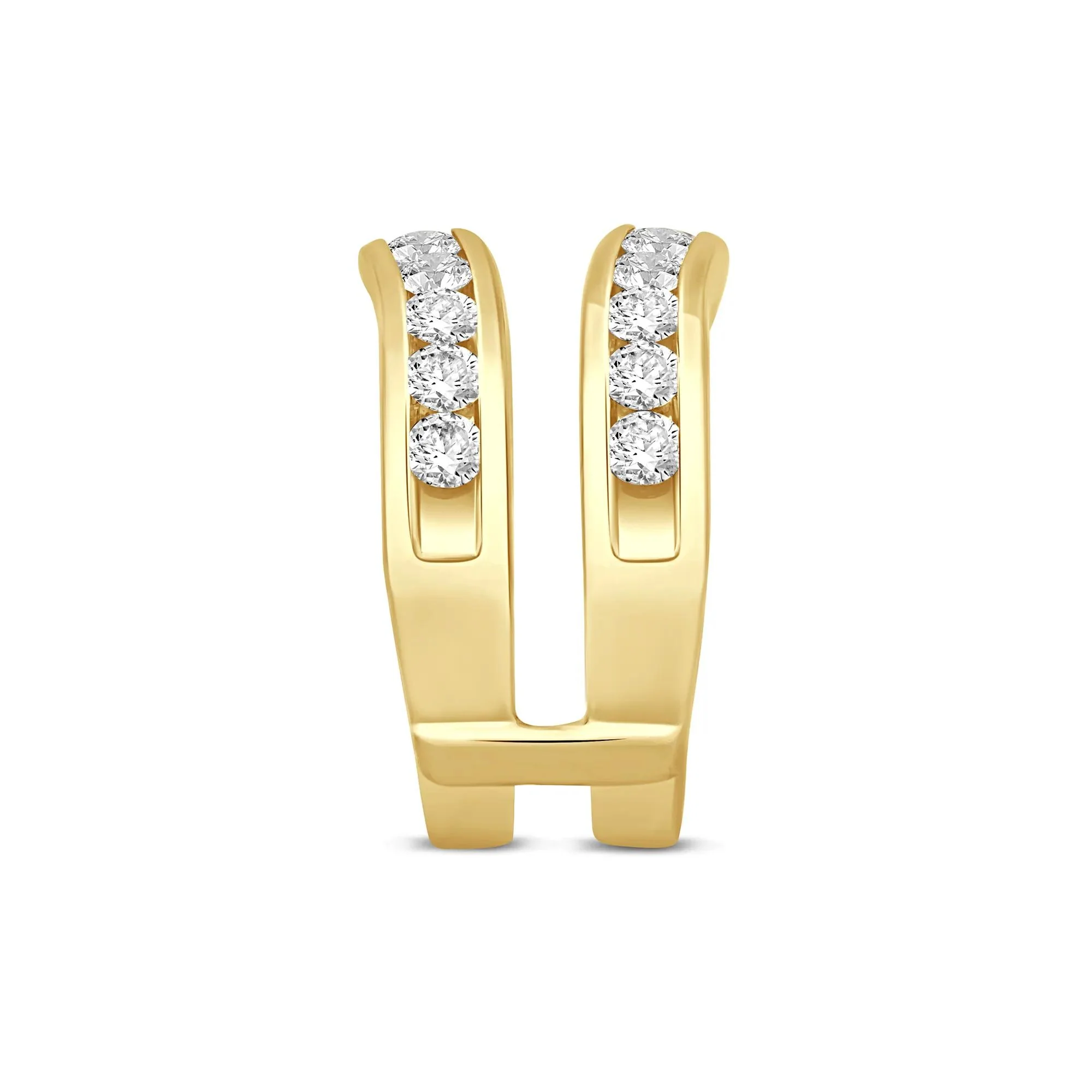 1/2 CT. Tw. Lab Grown Diamond Contour Insert 14K Yellow Gold Ring Size 7 6mm - Image 3