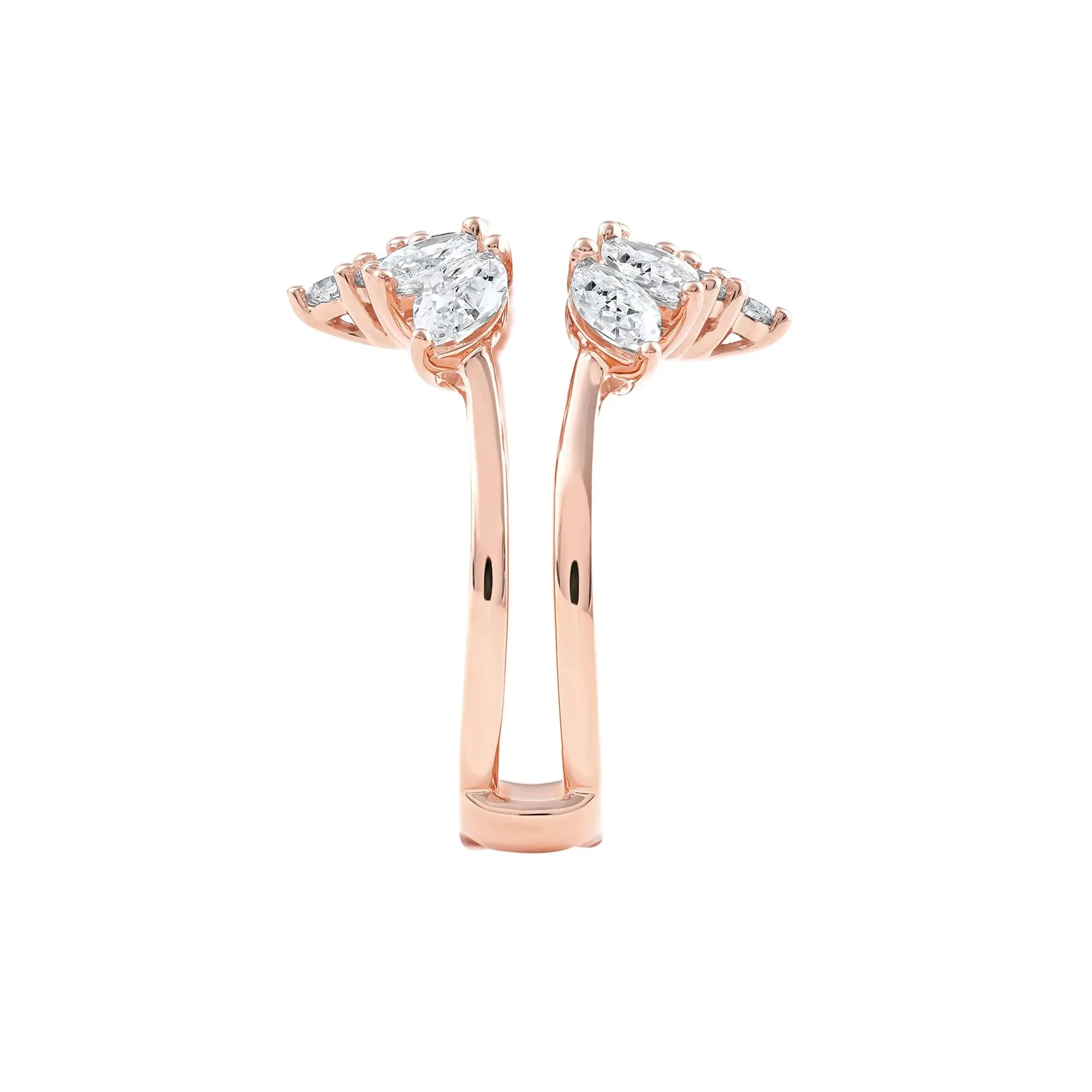 2 CT. Tw. Lab Grown Diamond Enhancer 14K Rose Gold Ring Round Brilliant Cut Size 7.5 - Image 3
