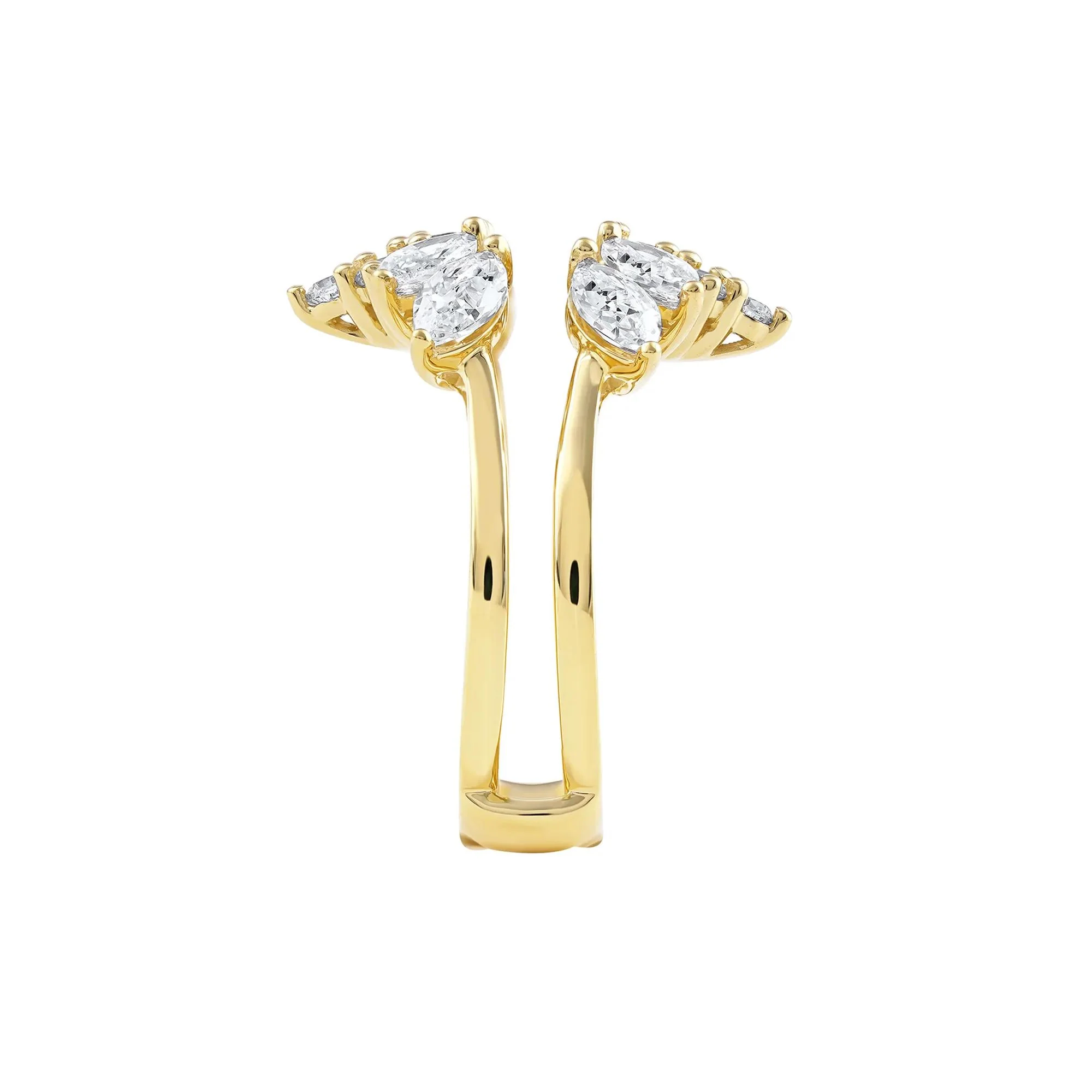 2 CT. Tw. Lab Grown Diamond Enhancer 14K Yellow Gold Ring Round Brilliant Cut Size 7.5 - Image 3