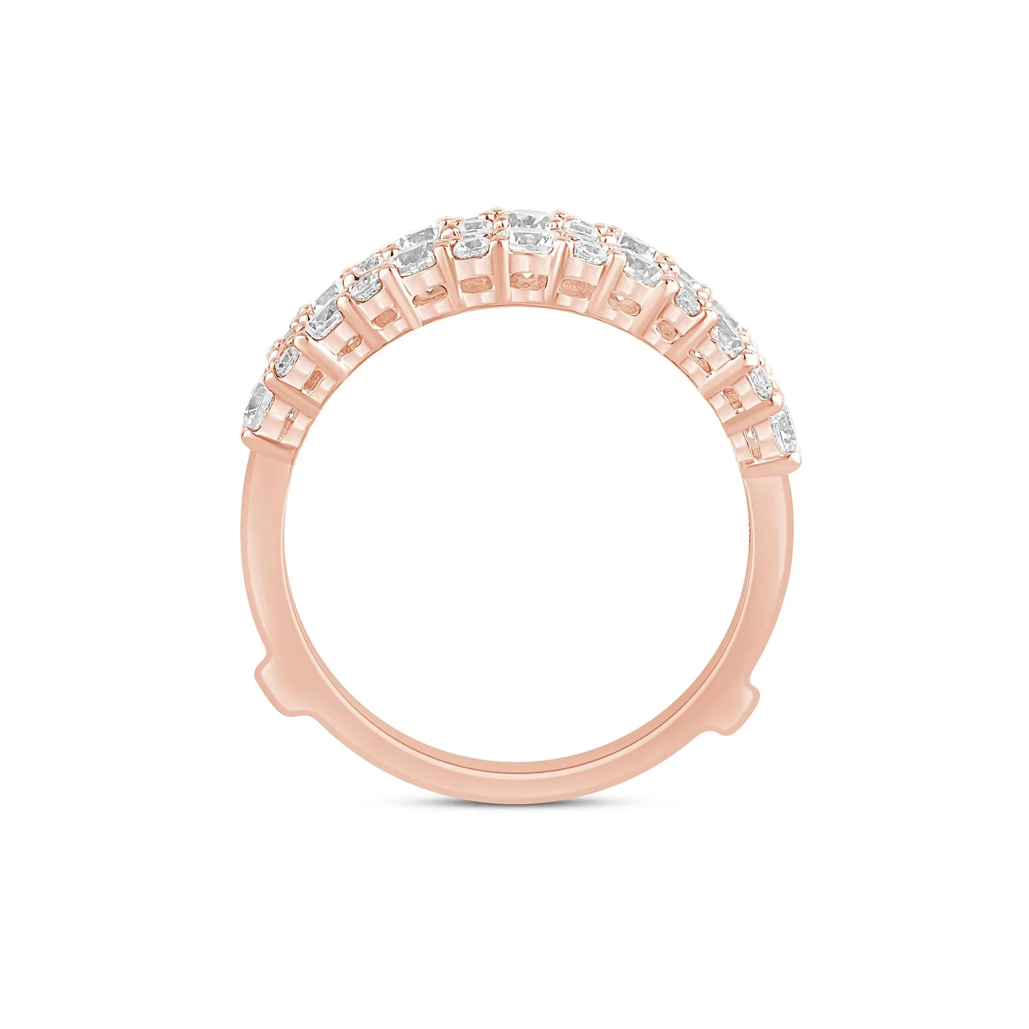 1 3/8 CT. Tw. Lab Grown Diamond Ring Enhancer 14K Rose Gold Size 5 6mm - Image 2