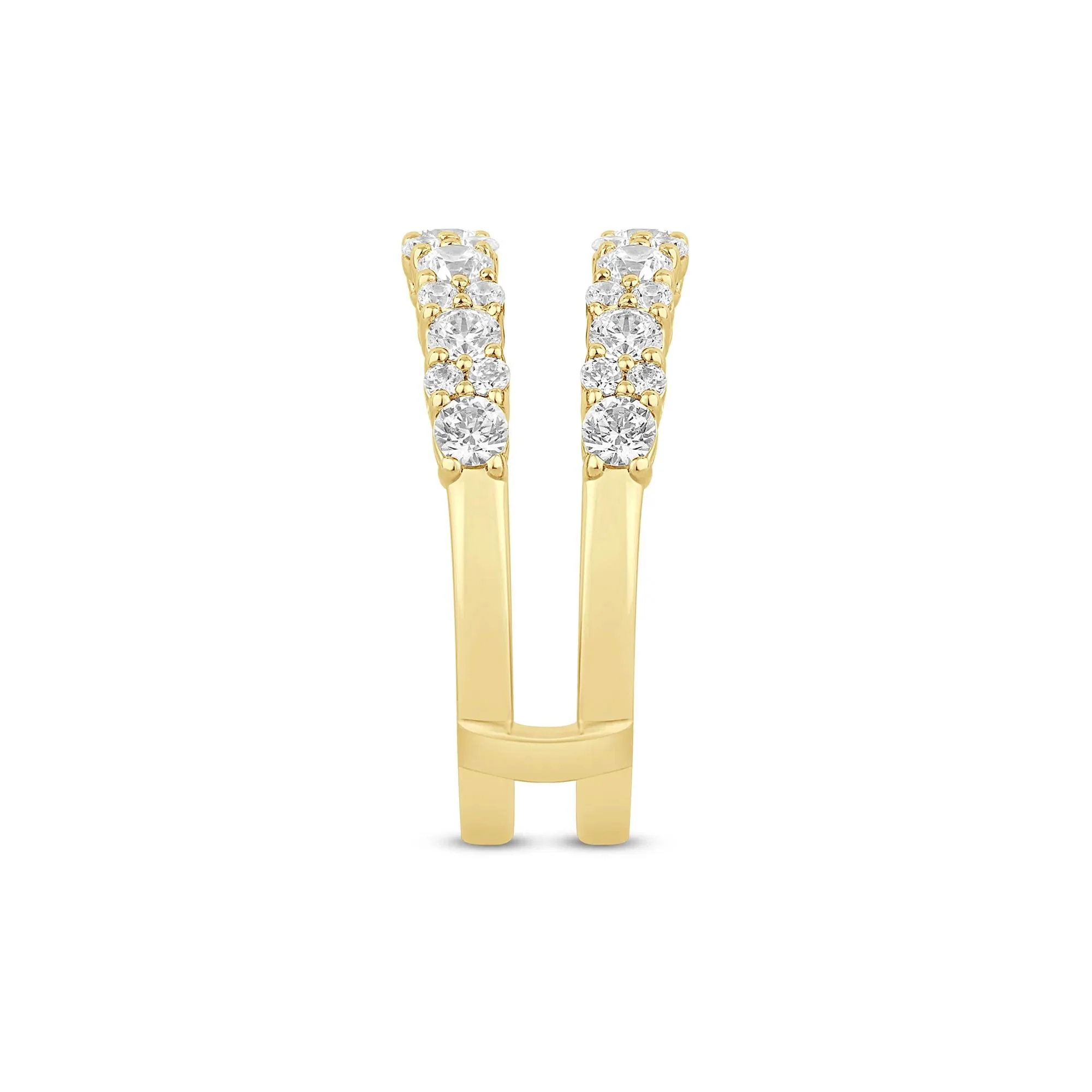 1 3/8 CT. Tw. Lab Grown Diamond Ring Enhancer 14K Yellow Gold Size 5 6mm - Image 3