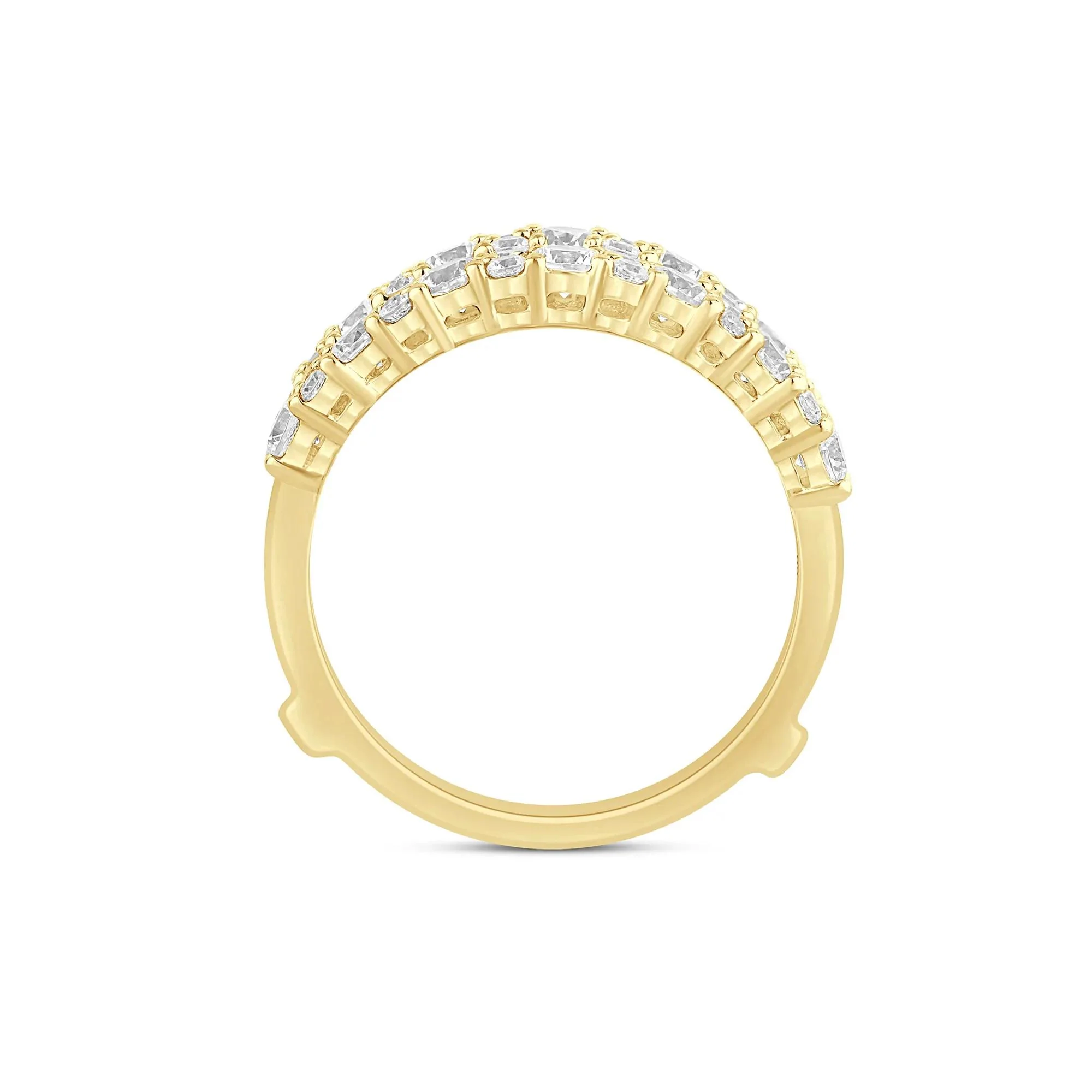 1 3/8 CT. Tw. Lab Grown Diamond Ring Enhancer 14K Yellow Gold Size 7 6mm - Image 2