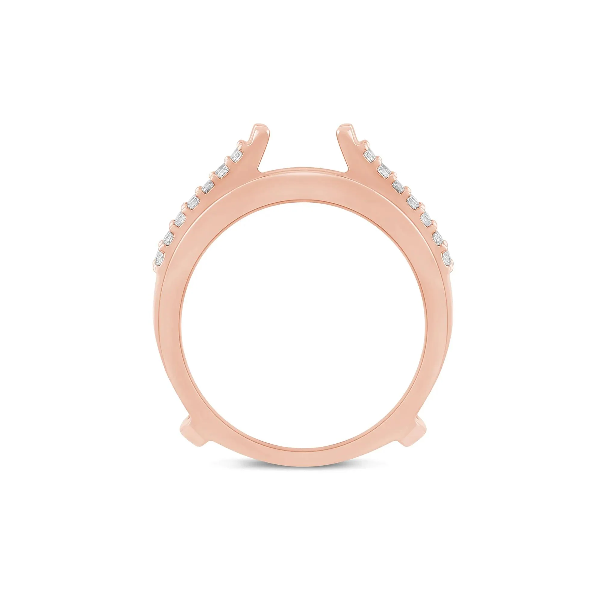 1 CT. Tw. Lab Grown Diamond Ring Enhancer 14K Rose Gold Size 5.5 5mm - Image 2