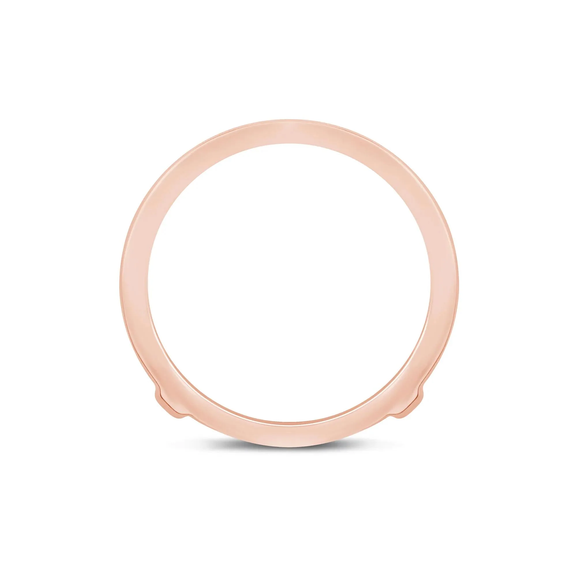 1/2 CT. Tw. Lab Grown Diamond Contour Insert 14K Rose Gold Ring Size 5.5 6mm - Image 2