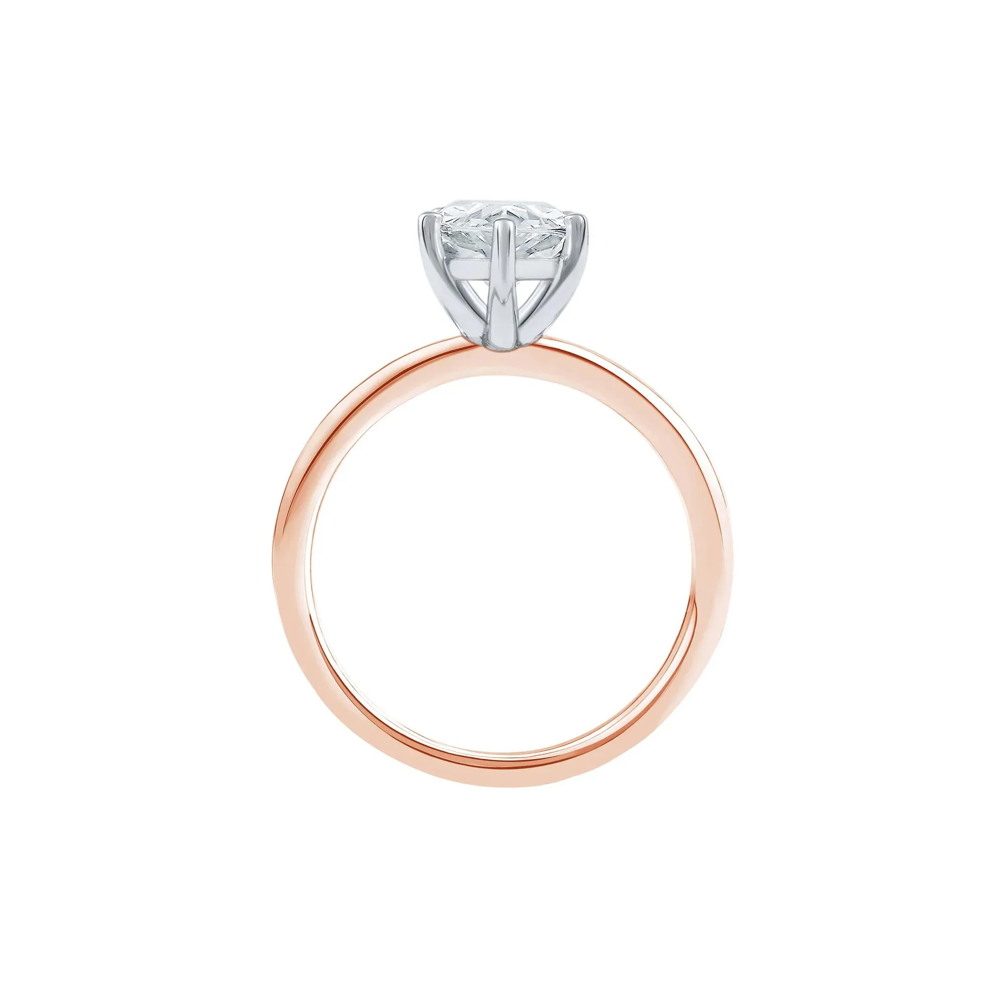 Lab Grown Diamond Pear-Shaped Solitaire Engagement Ring 14K Rose Gold (2 CT.) Size 9 2mm - Image 2
