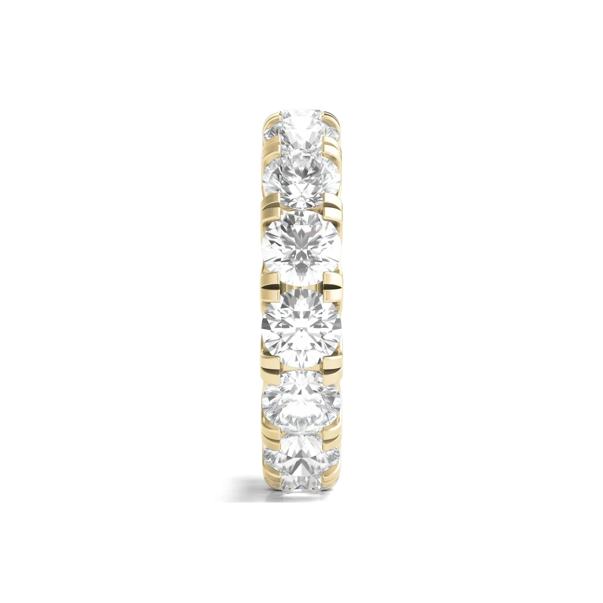 6 CT. Tw. Lab Grown Round Diamond Eternity Band Ring 14K Yellow Gold Round Brilliant Cut Size 6.5 2mm - Image 3