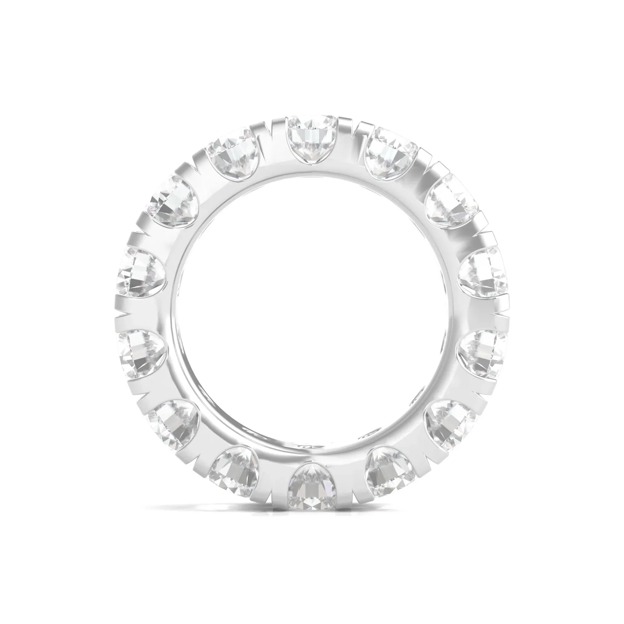 7 CT. Tw. Lab Grown Round Diamond Eternity Band Ring 14K White Gold Round Brilliant Cut Size 7 2mm - Image 2