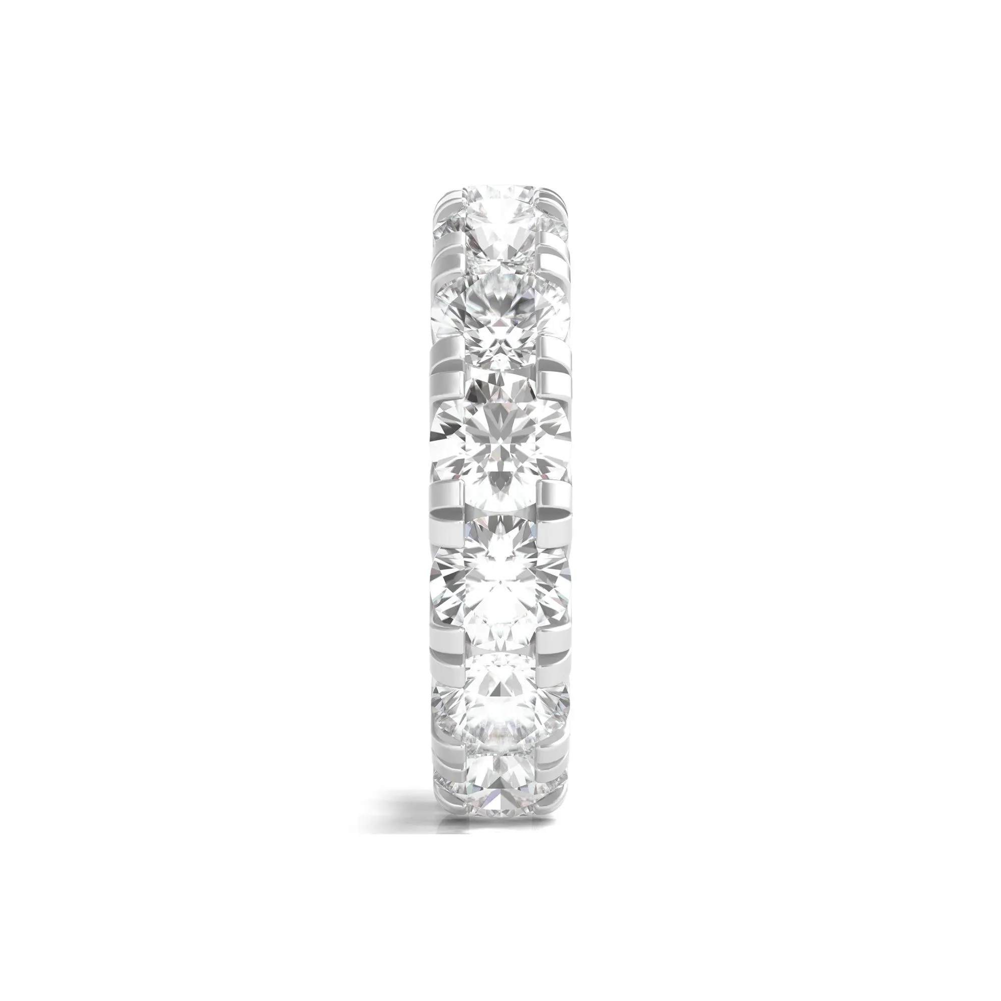 7 CT. Tw. Lab Grown Round Diamond Eternity Band Ring 14K White Gold Round Brilliant Cut Size 7 2mm - Image 3