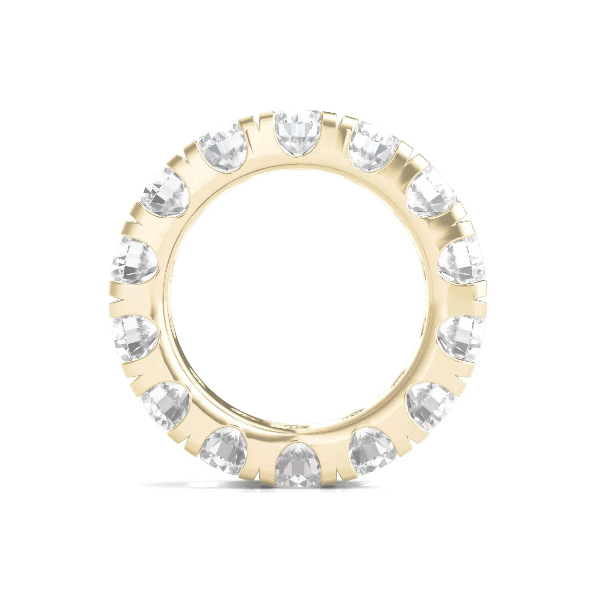 7 CT. Tw. Lab Grown Round Diamond Eternity Band Ring 14K Yellow Gold Round Brilliant Cut Size 6 2mm - Image 2
