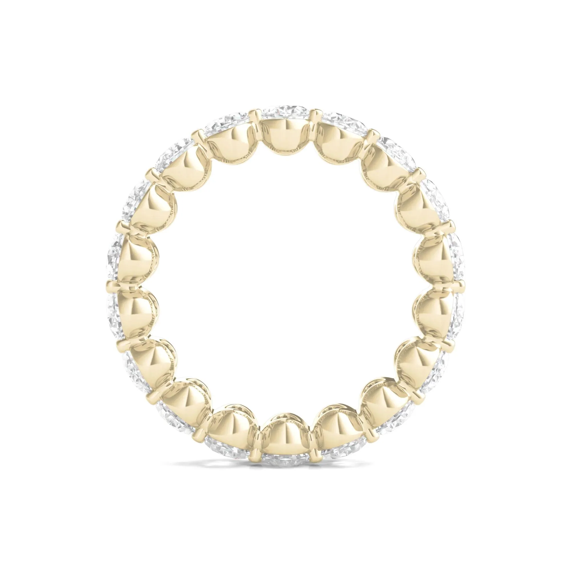 6 CT. Tw. Lab Grown Oval Diamond Eternity Band Ring 14K Yellow Gold Size 8 2mm - Image 2