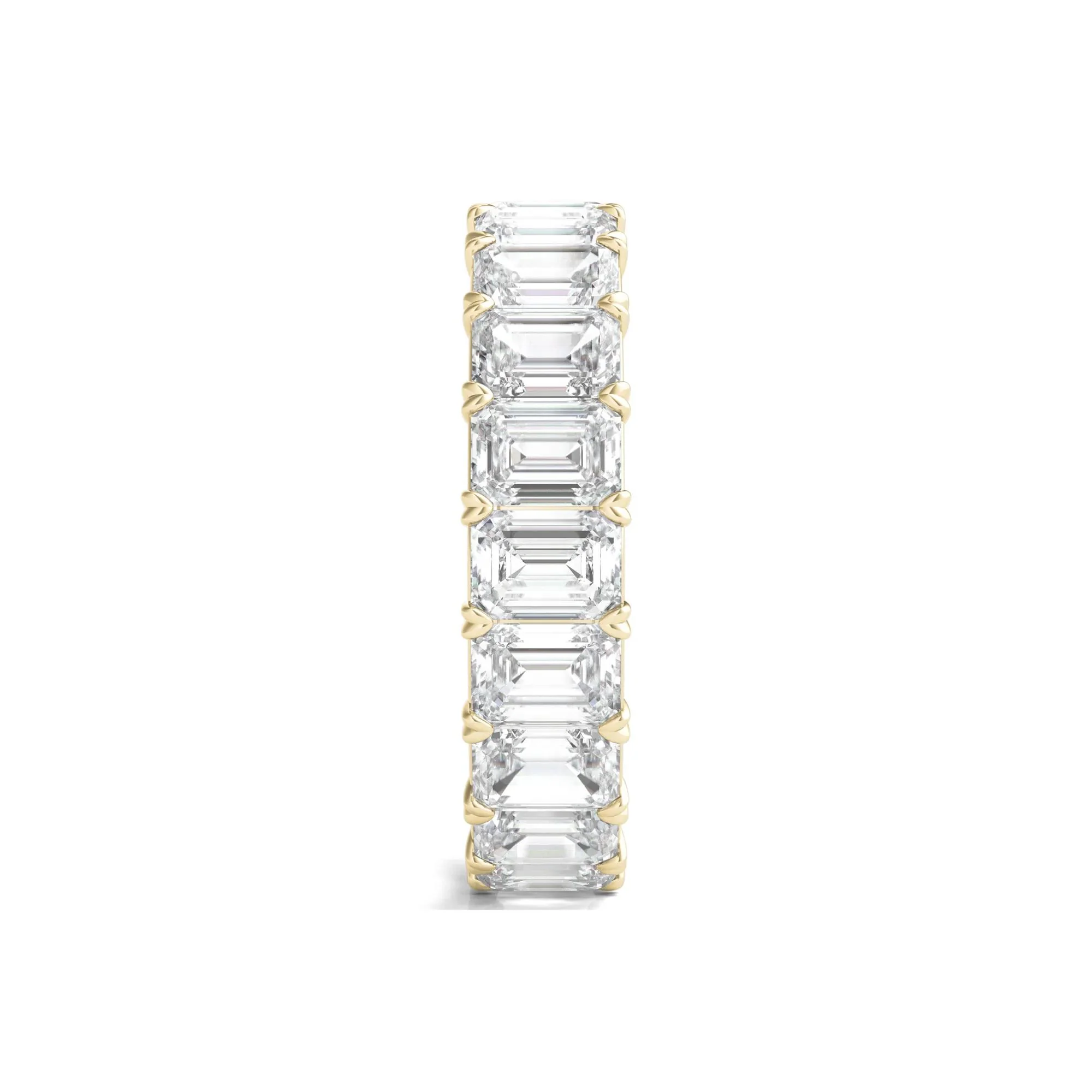 6 CT. Tw. Lab Grown Emerald-Cut Diamond Eternity Band Ring 14K Yellow Gold Size 6 3mm - Image 3