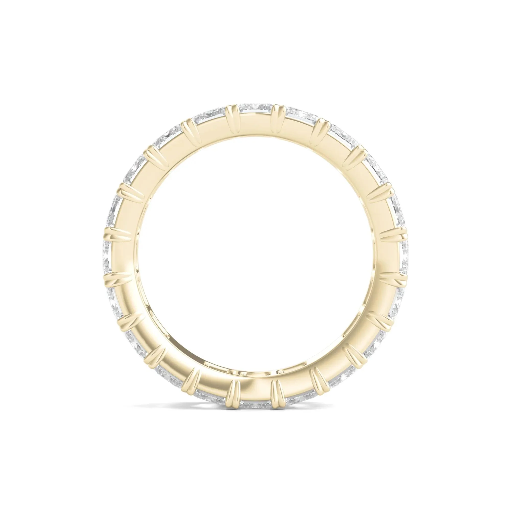 6 CT. Tw. Lab Grown Emerald-Cut Diamond Eternity Band Ring 14K Yellow Gold Size 6.5 3mm - Image 2