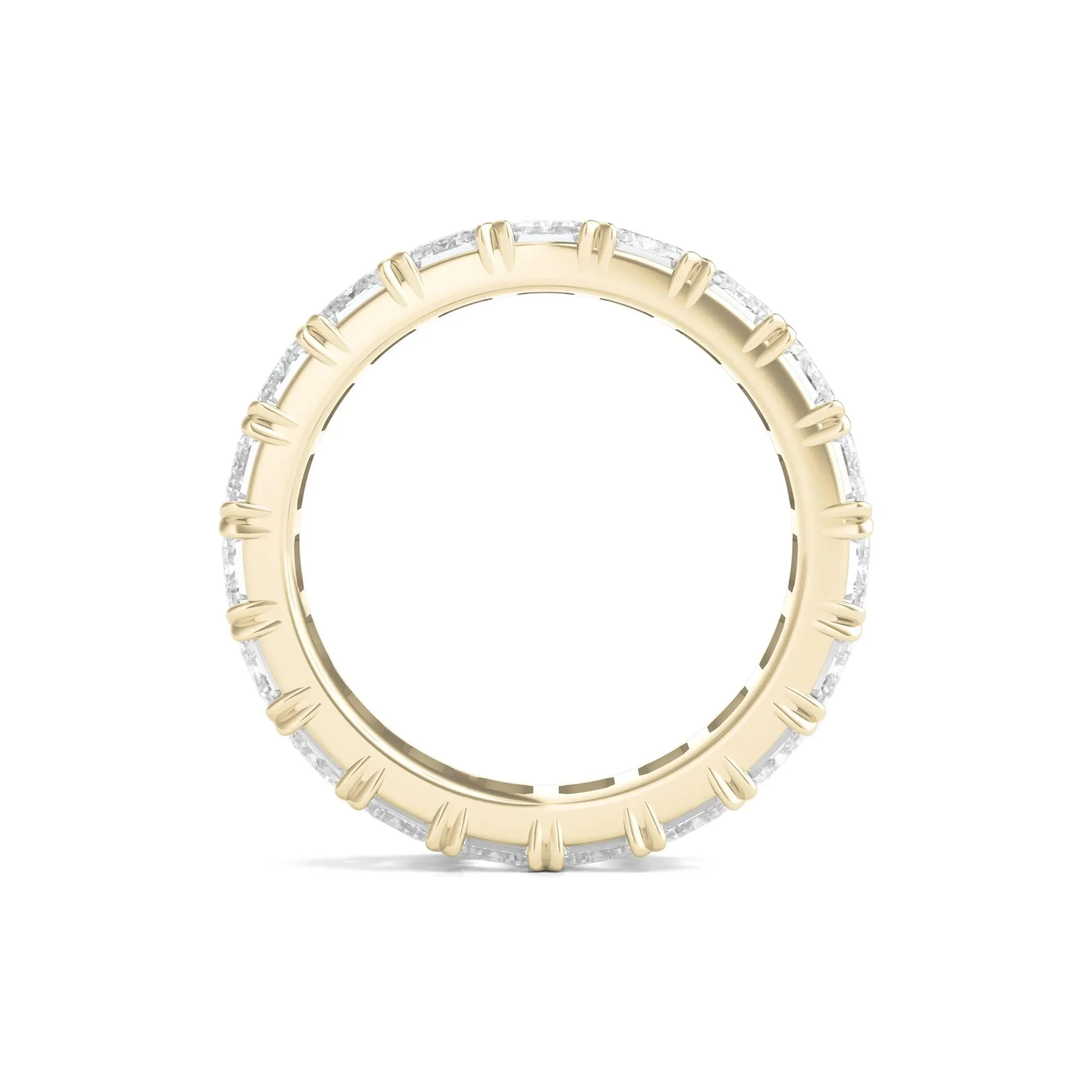 7 CT. Tw. Lab Grown Emerald-Cut Diamond Eternity Band Ring 14K Yellow Gold Size 6 3mm - Image 2