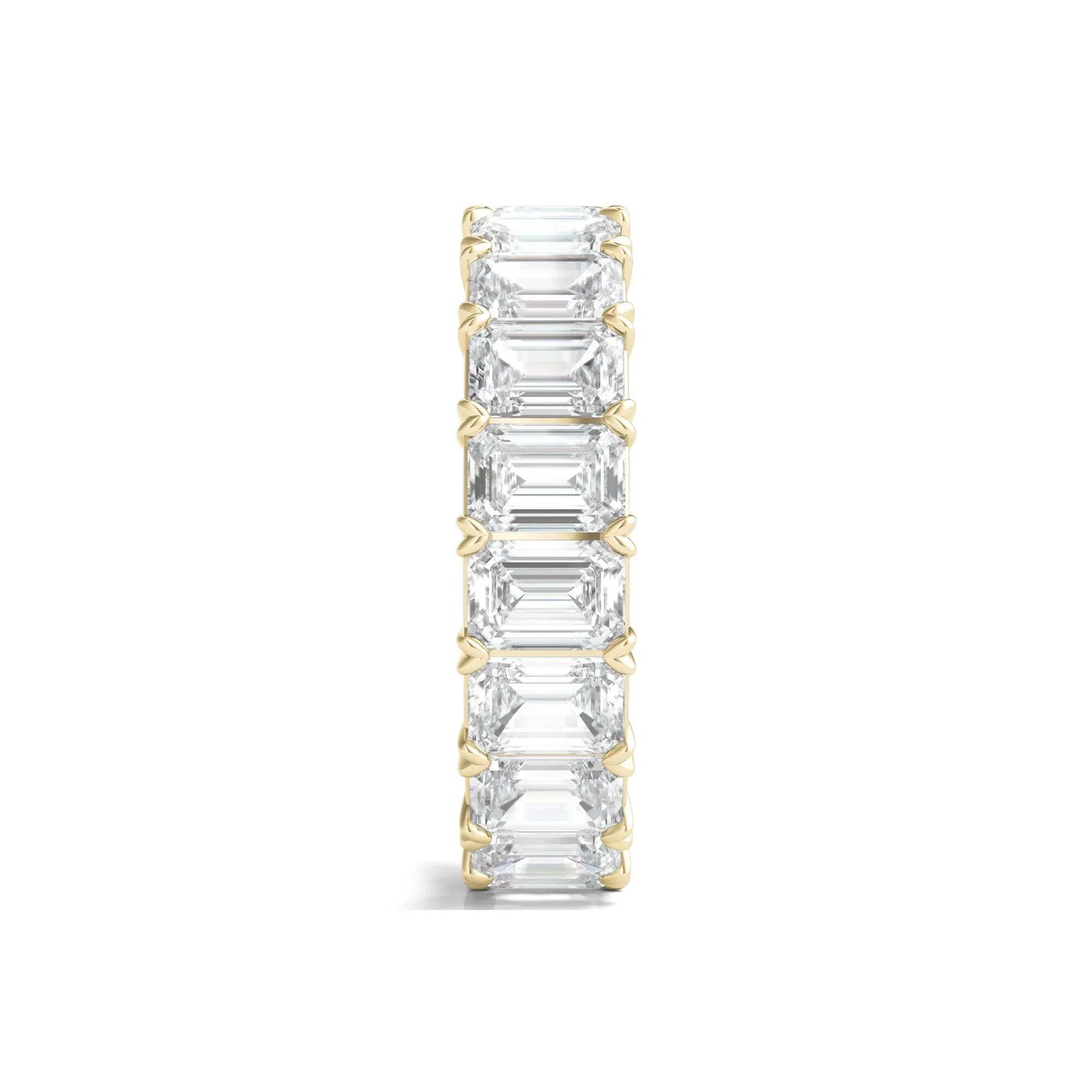 7 CT. Tw. Lab Grown Emerald-Cut Diamond Eternity Band Ring 14K Yellow Gold Size 7 3mm - Image 3