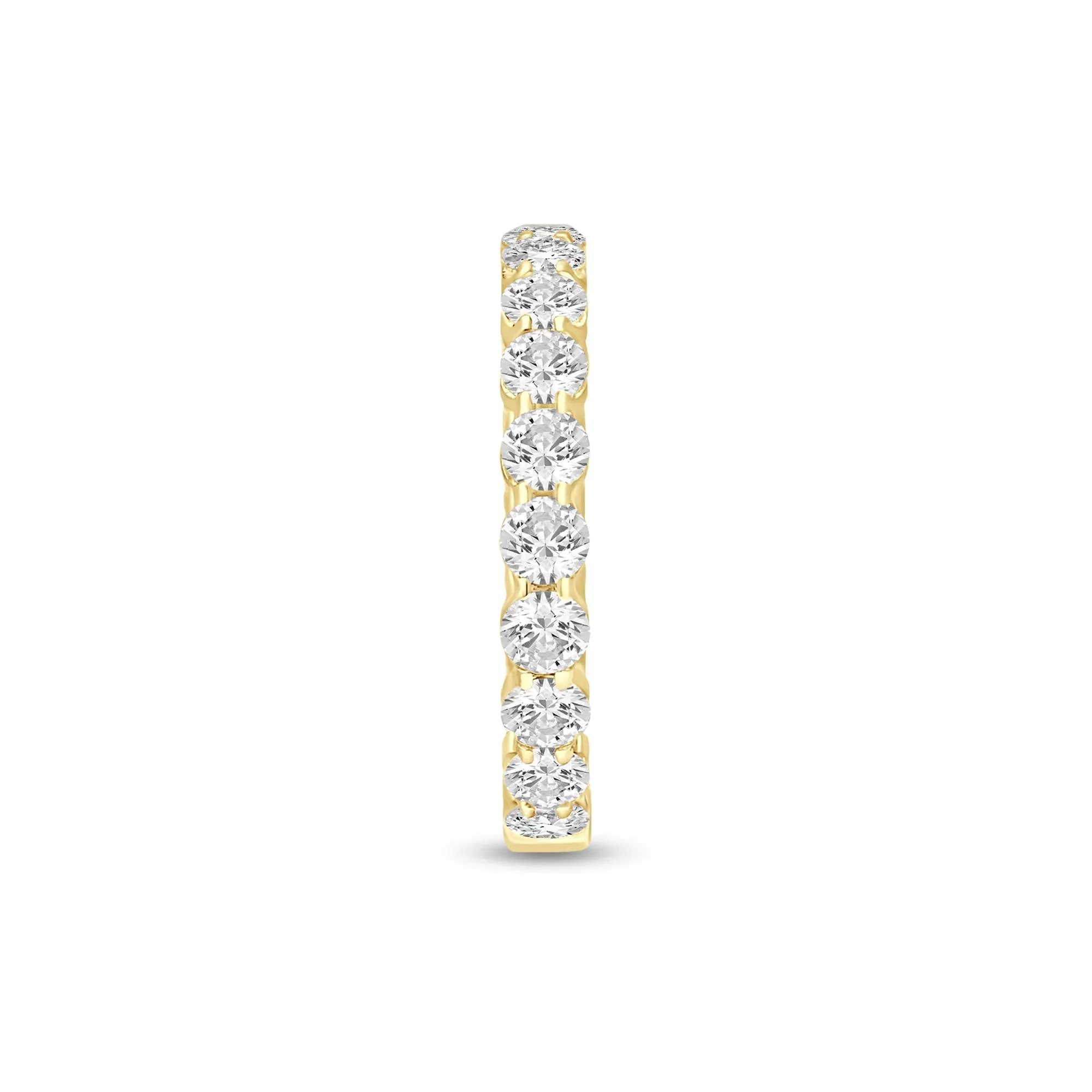 2 CT. Tw. Round-Cut Sizeable Diamond Eternity Band Ring 14K Yellow Gold Size 8.5 2mm - Image 3