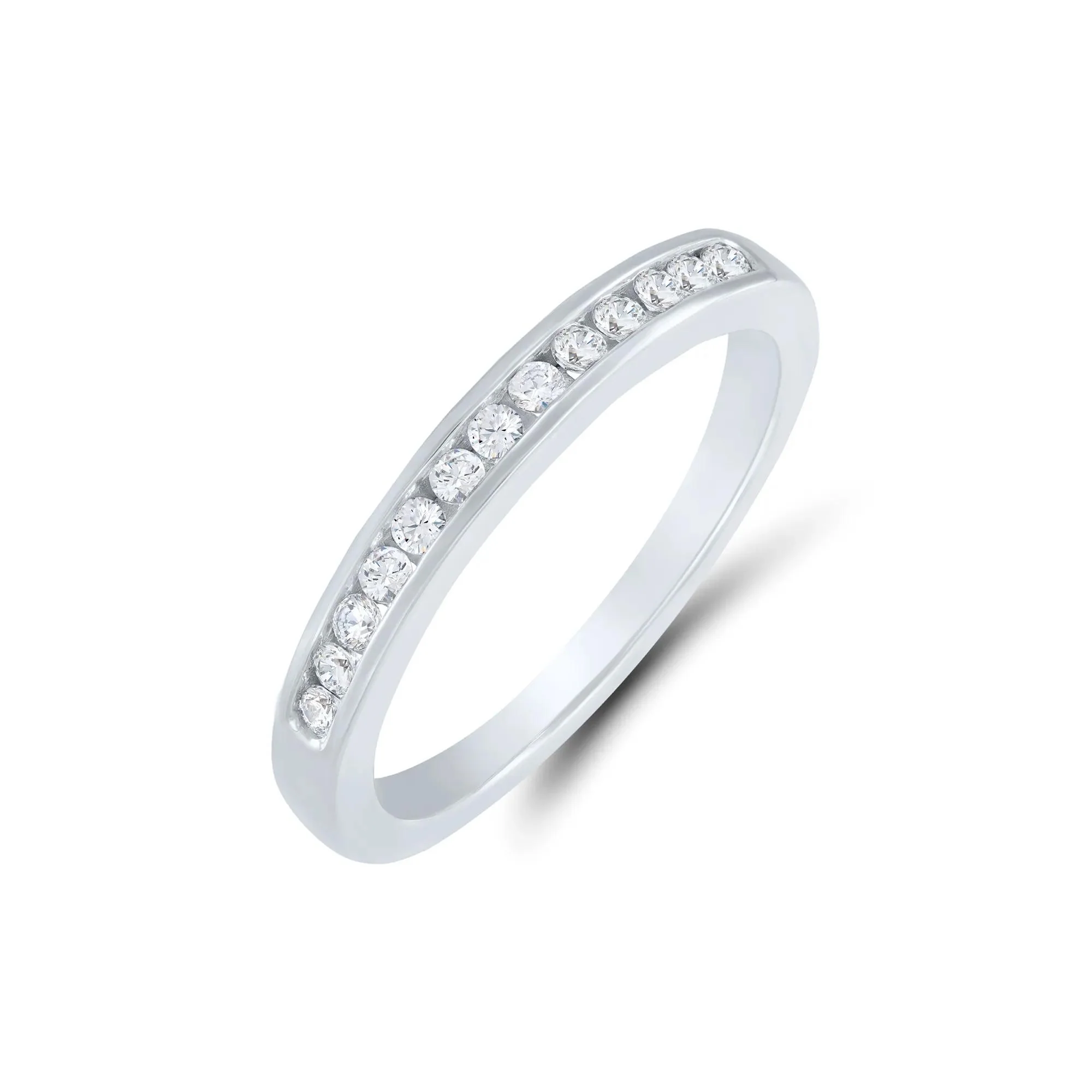 1 CT. Tw. Composite Diamond Engagement Ring Set 10K White Gold Round Brilliant Cut Size 8 1mm - Image 5