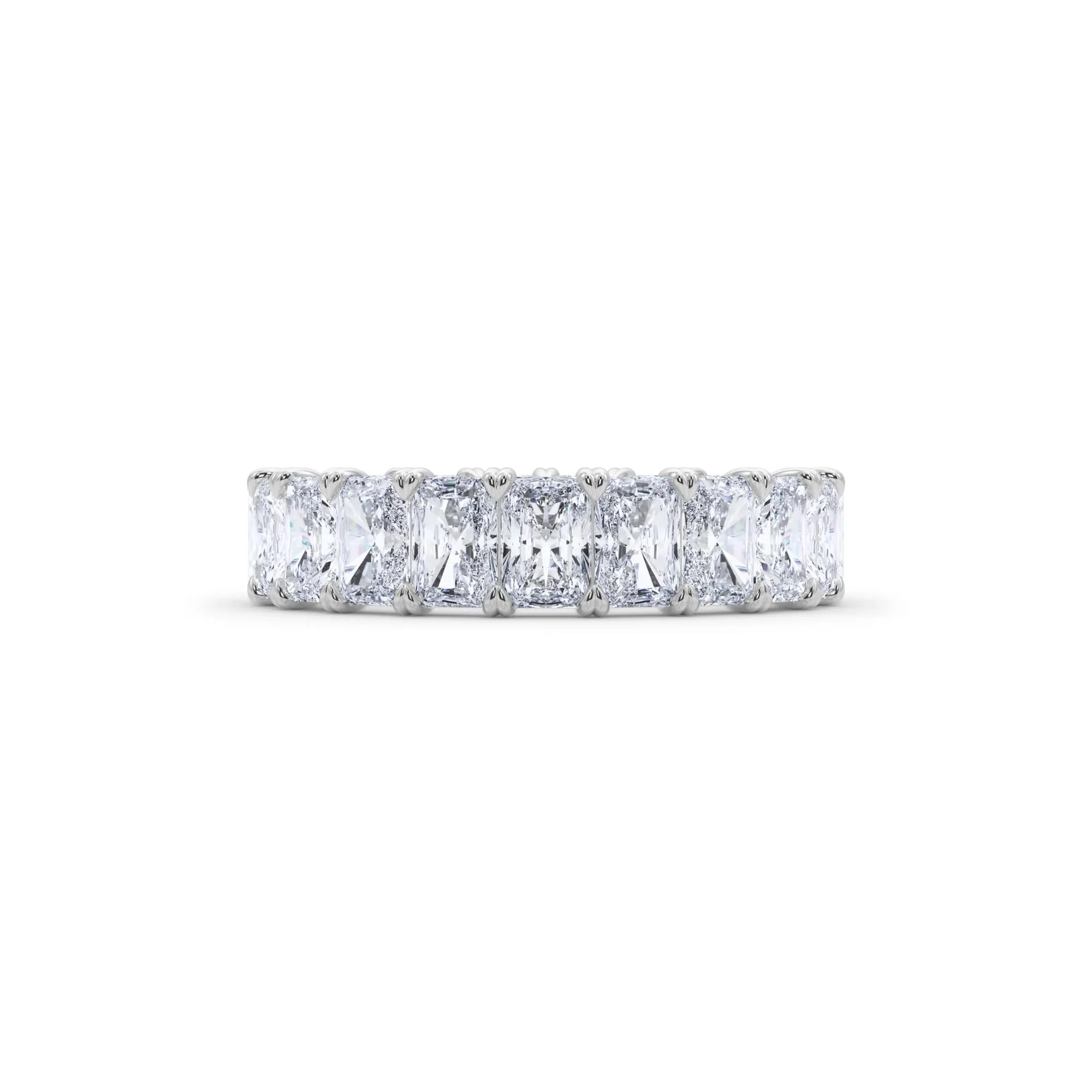 5 CT. Tw. Lab Grown Diamond Radiant-Cut Eternity Band Ring 14K White Gold Size 7