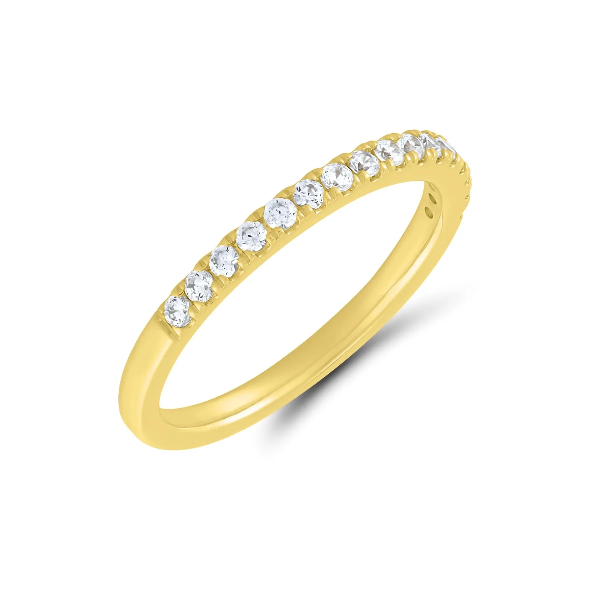 1/2 CT. Tw. Diamond Composite Engagement Ring Set 10K Yellow Gold Round Brilliant Cut Size 7 1mm - Image 5