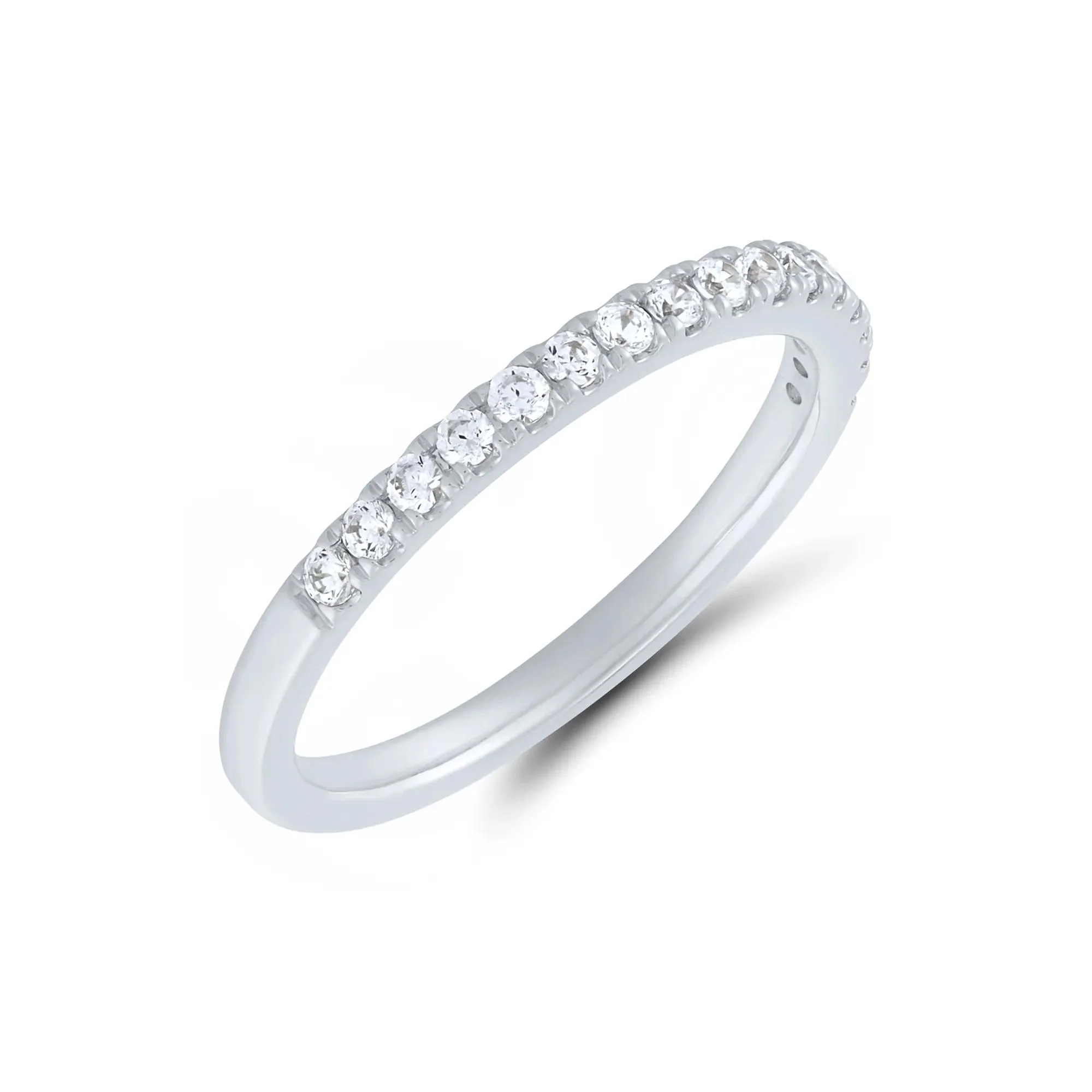 1/2 CT. Tw. Diamond Composite Engagement Ring Set 10K White Gold Round Brilliant Cut Size 7 1mm - Image 5