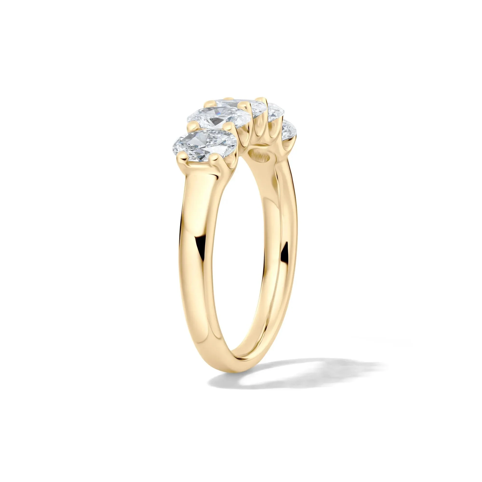 1/2 CT. Tw. Lab Grown Diamond Band Ring 14K Yellow Gold (1-) Size 5.5 1mm - Image 3