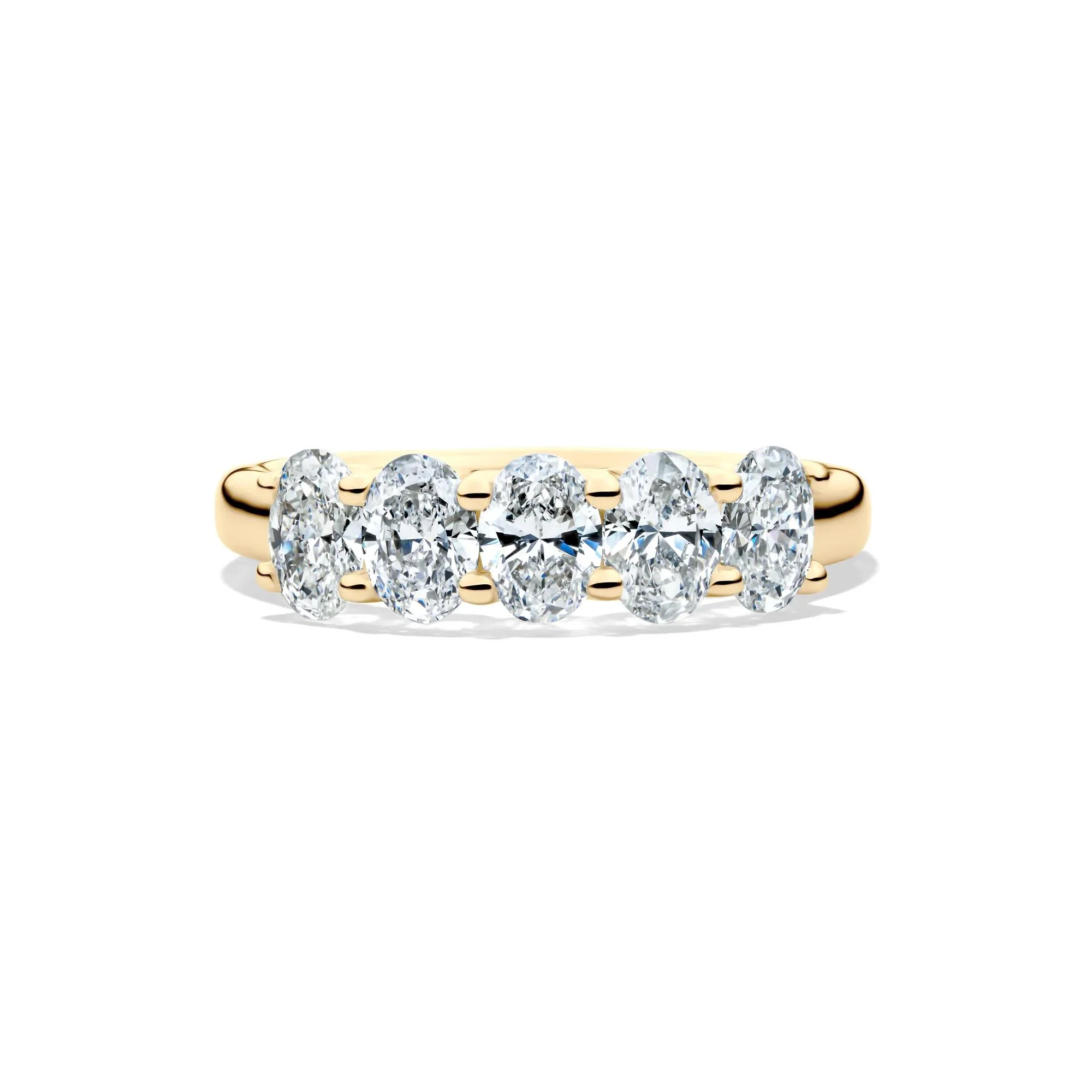 1/2 CT. Tw. Lab Grown Diamond Band Ring 14K Yellow Gold (1-) Size 7.5 1mm