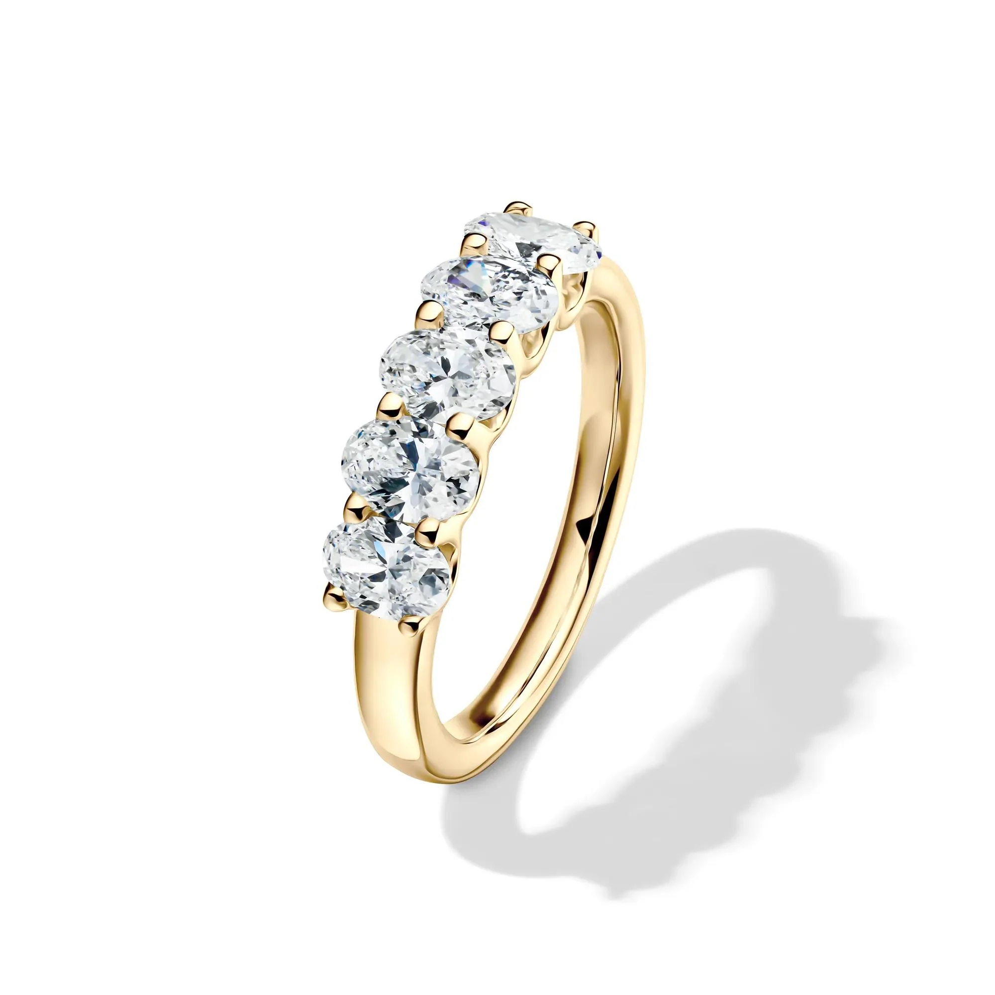 1/2 CT. Tw. Lab Grown Diamond Band Ring 14K Yellow Gold (1-) Size 8.5 1mm - Image 4