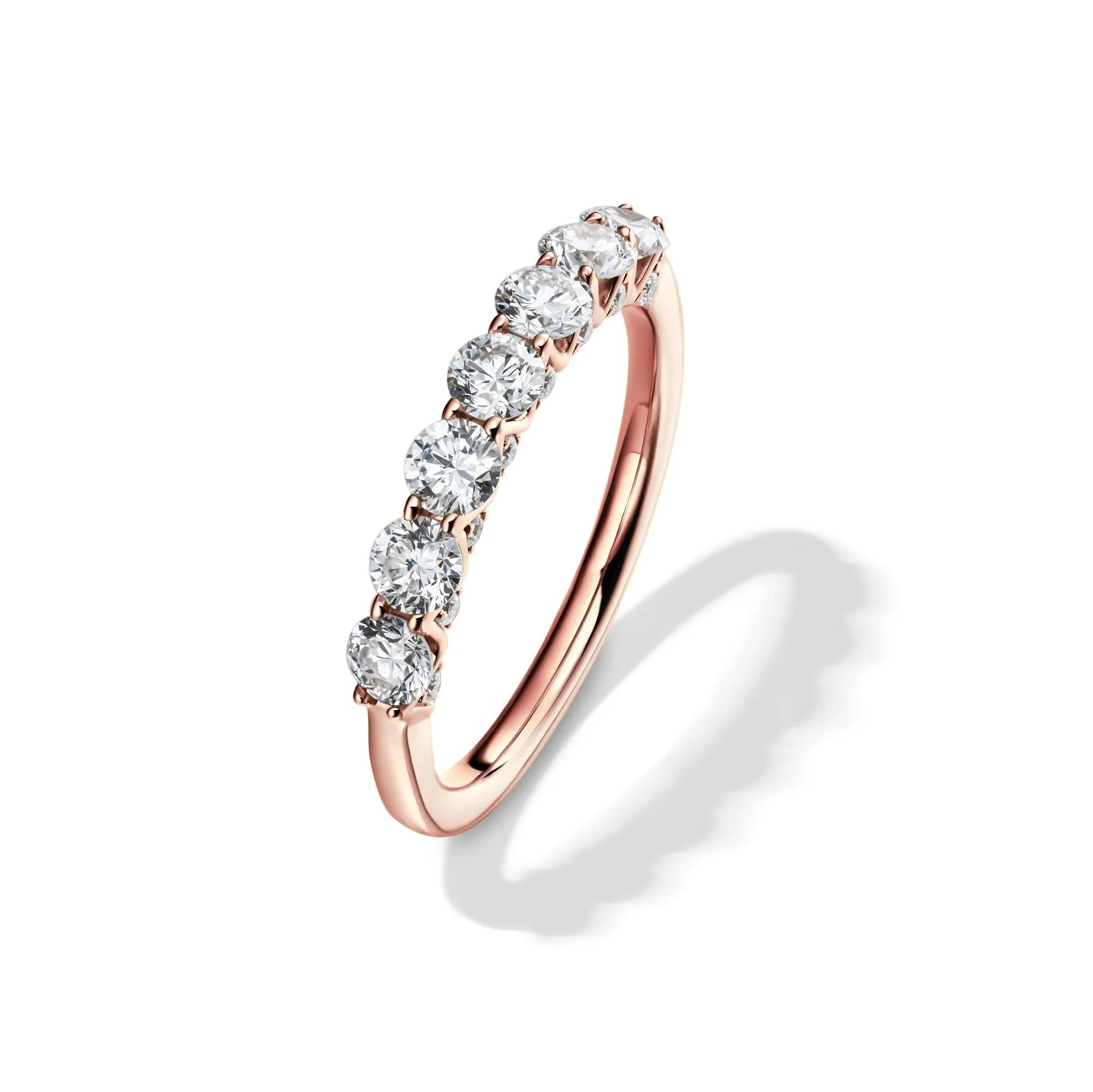1 CT. Tw. Lab Grown Diamond Band Ring 14K Rose Gold Round Brilliant Cut Size 4 1mm - Image 4