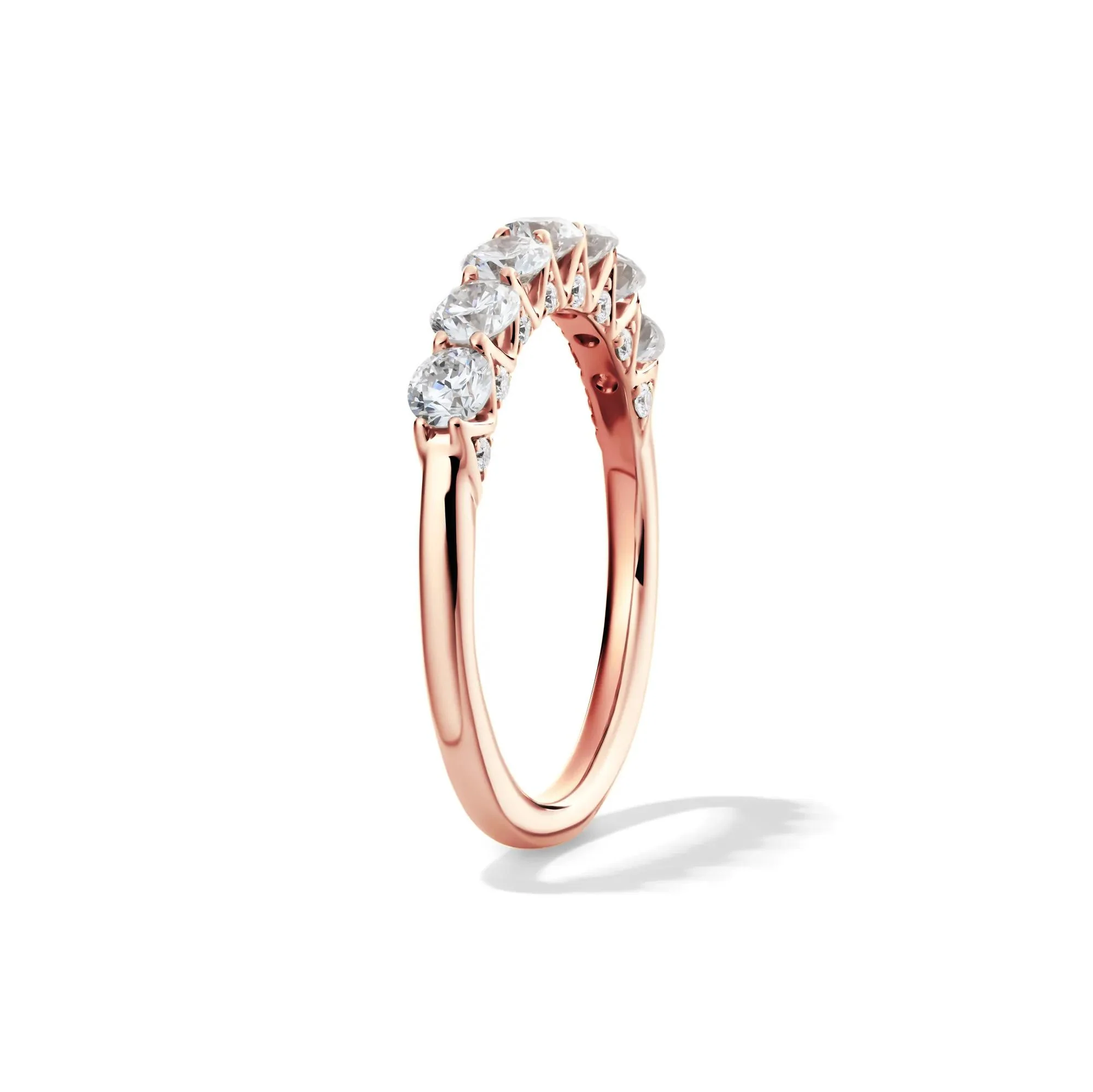 1 CT. Tw. Lab Grown Diamond Band Ring 14K Rose Gold Round Brilliant Cut Size 5.5 1mm - Image 3