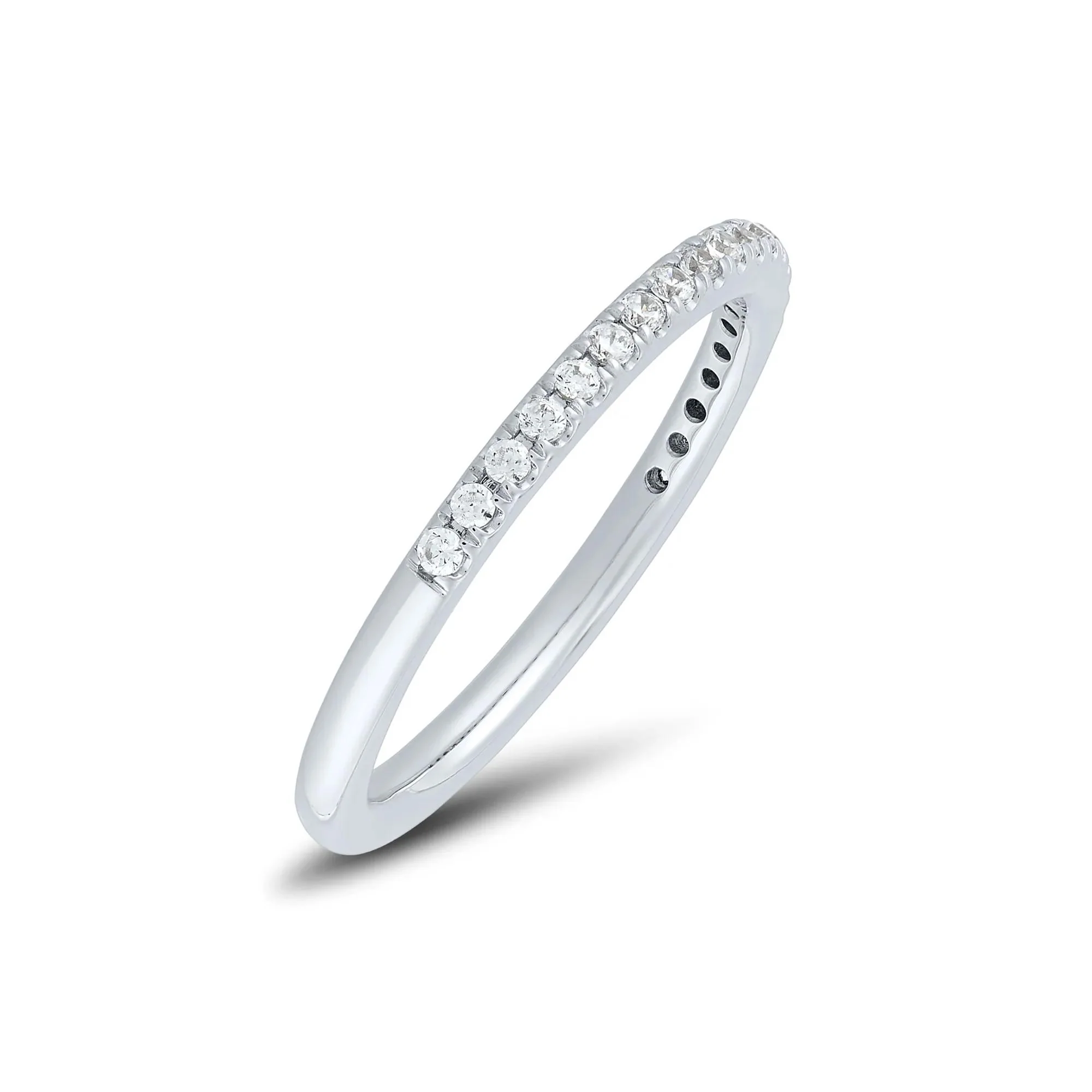 4 CT. Tw. Lab Grown Diamond Engagement Set 14K White Gold Ring Round Brilliant Cut Size 9 1mm - Image 6