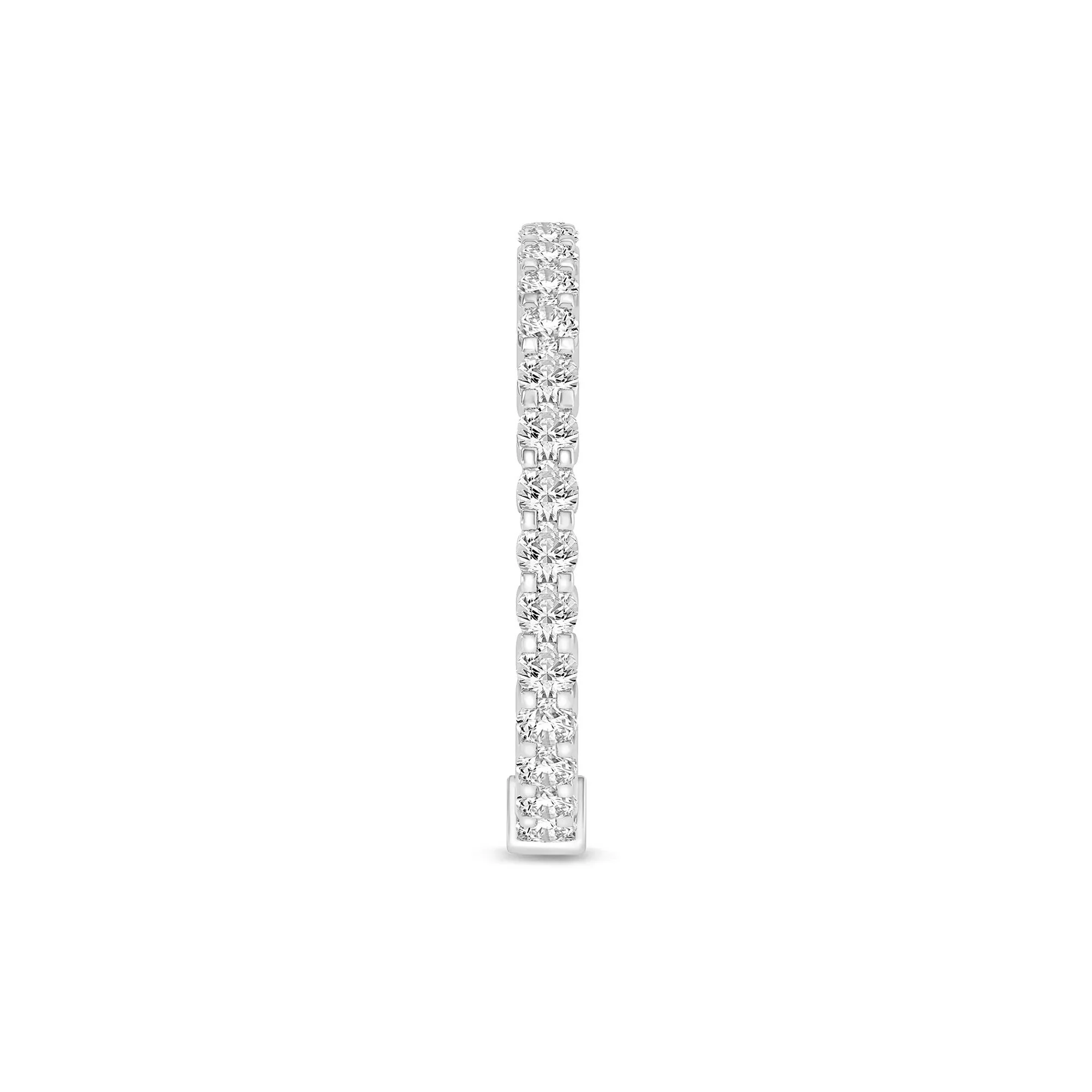 1 CT. Tw. Round-Cut Sizeable Diamond Eternity Band Ring 14K White Gold Size 8 2mm - Image 3