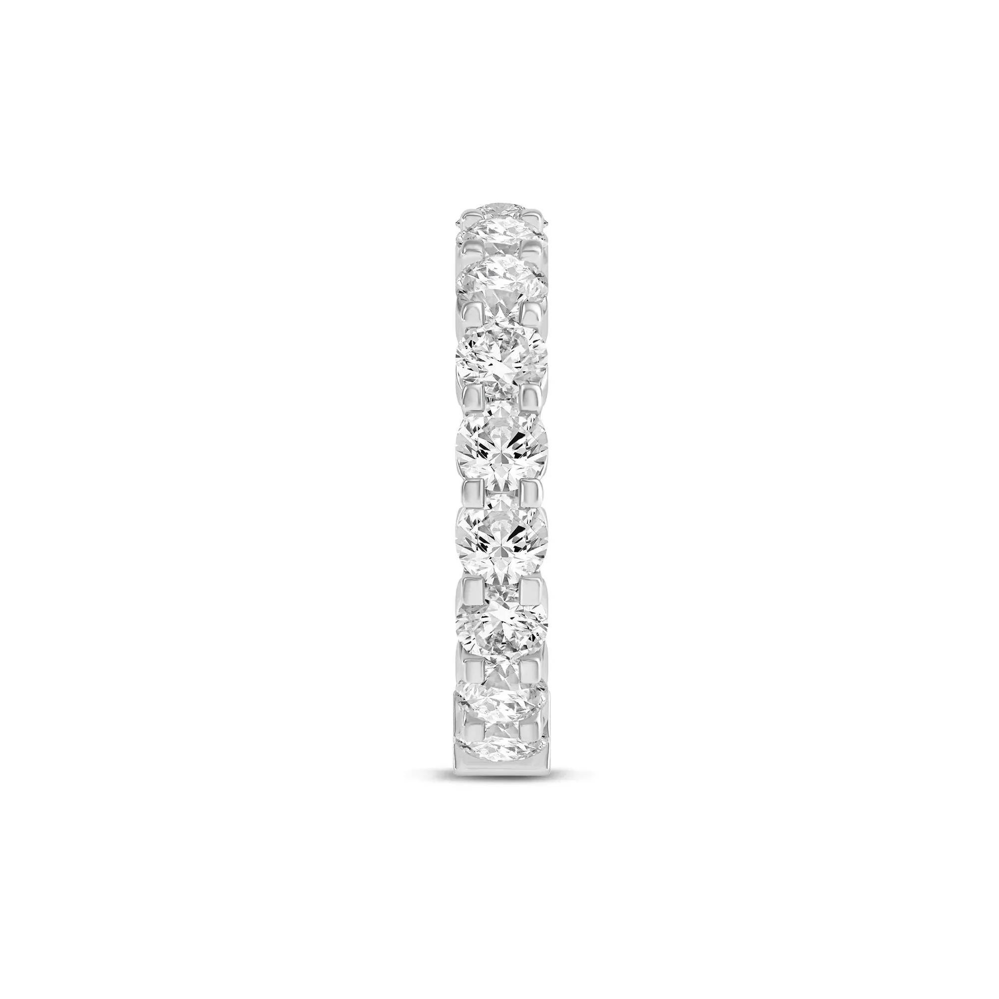 4 CT. Tw. Round-Cut Sizeable Diamond Eternity Band Ring 14K White Size 6 4mm - Image 3