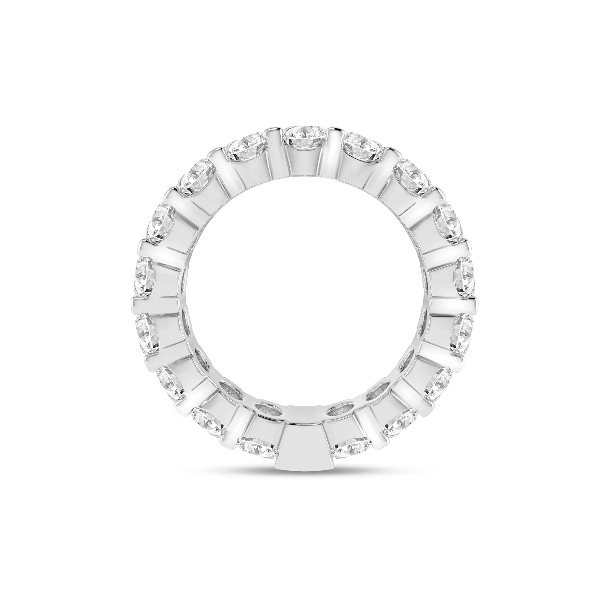4 CT. Tw. Round-Cut Sizeable Diamond Eternity Band Ring 14K White Size 7 4mm - Image 2