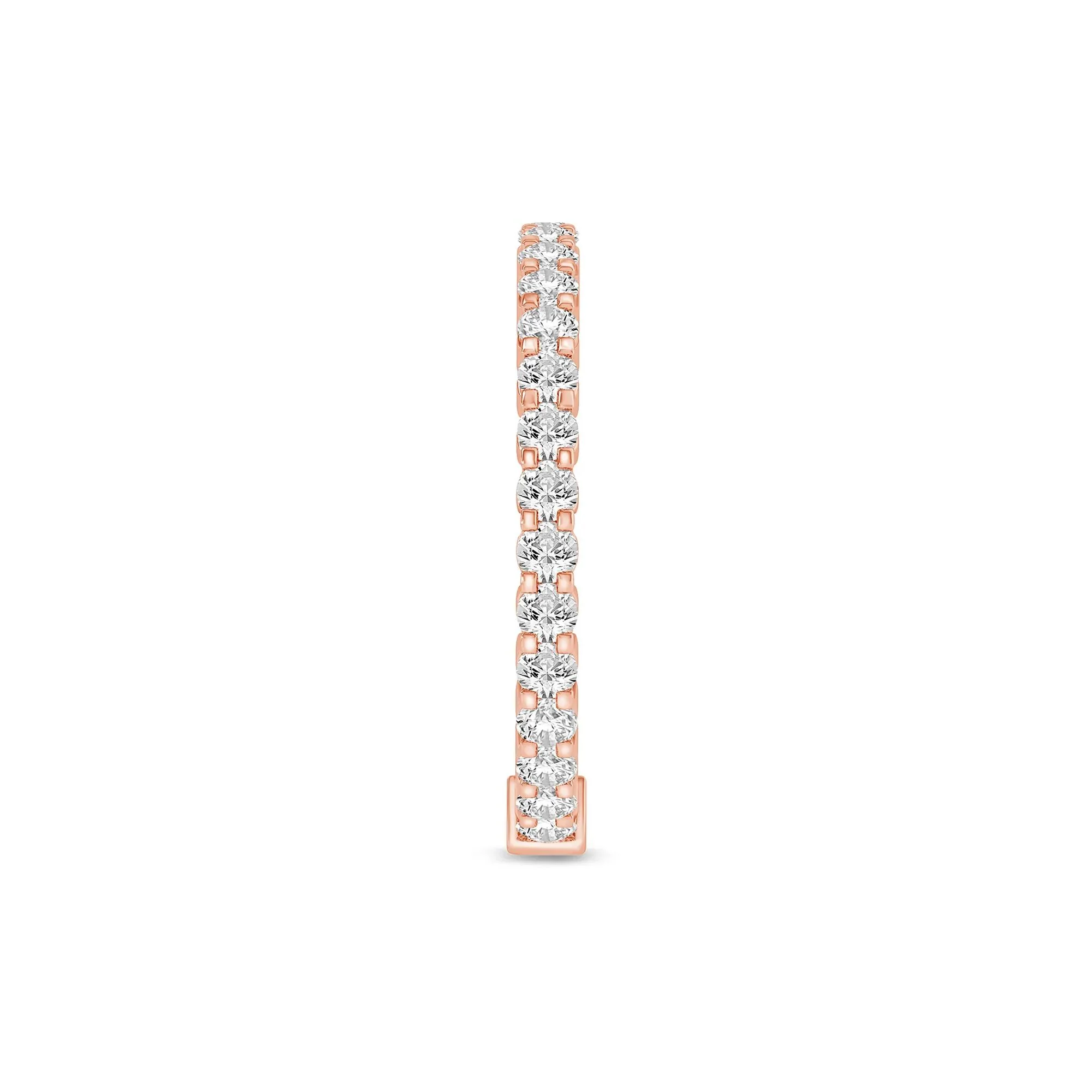 1 CT. Tw. Round-Cut Sizeable Diamond Eternity Band Ring 14K Rose Gold Size 7 2mm - Image 3