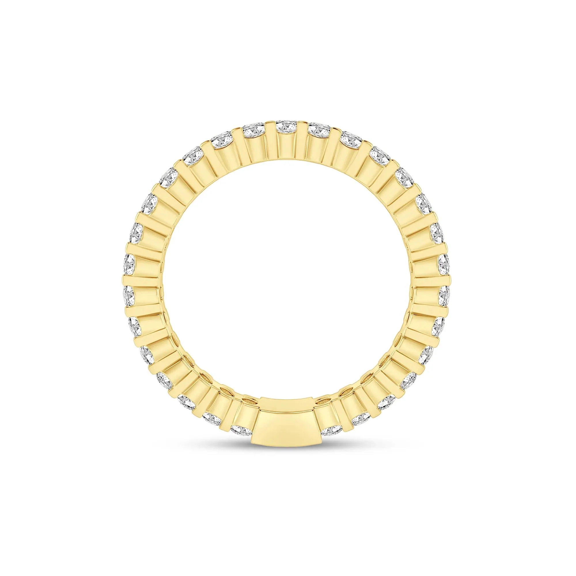 1 CT. Tw. Round-Cut Sizeable Diamond Eternity Band Ring 14K Yellow Gold Size 5 2mm - Image 2