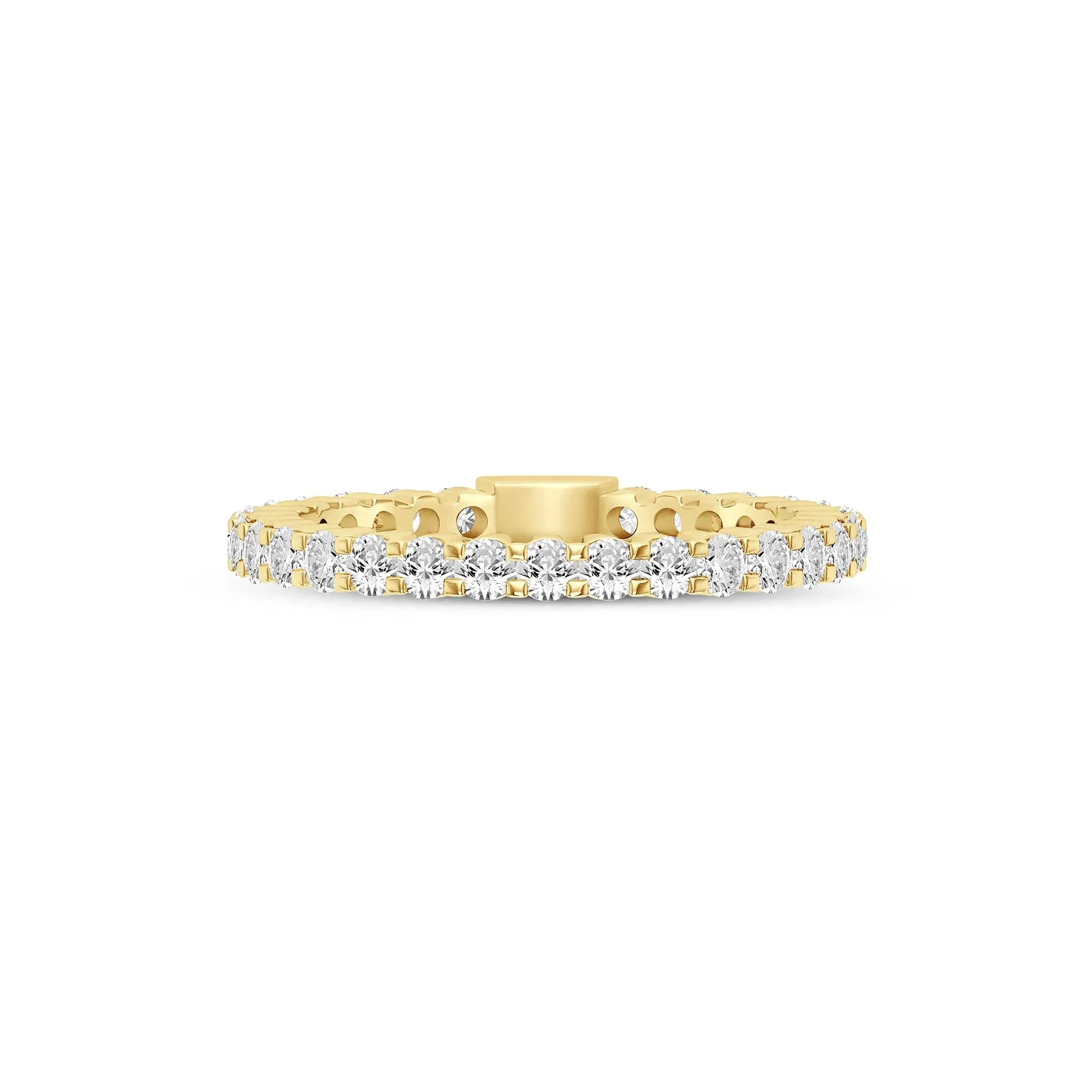 1 CT. Tw. Round-Cut Sizeable Diamond Eternity Band Ring 14K Yellow Gold Size 7.5 2mm