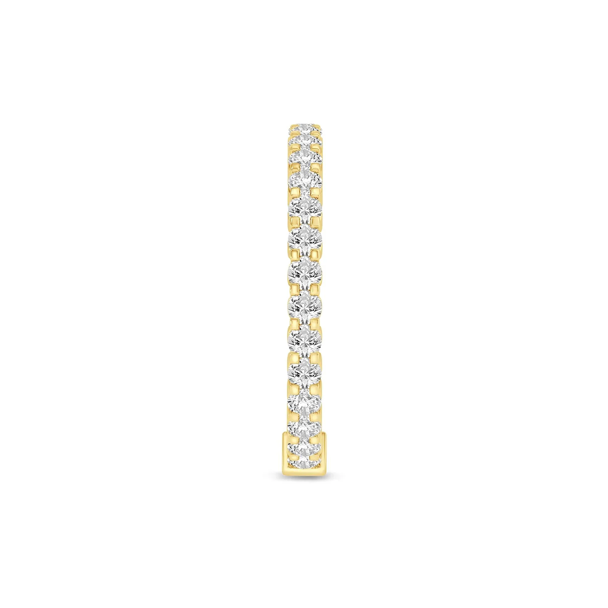 1 CT. Tw. Round-Cut Sizeable Diamond Eternity Band Ring 14K Yellow Gold Size 9 2mm - Image 3