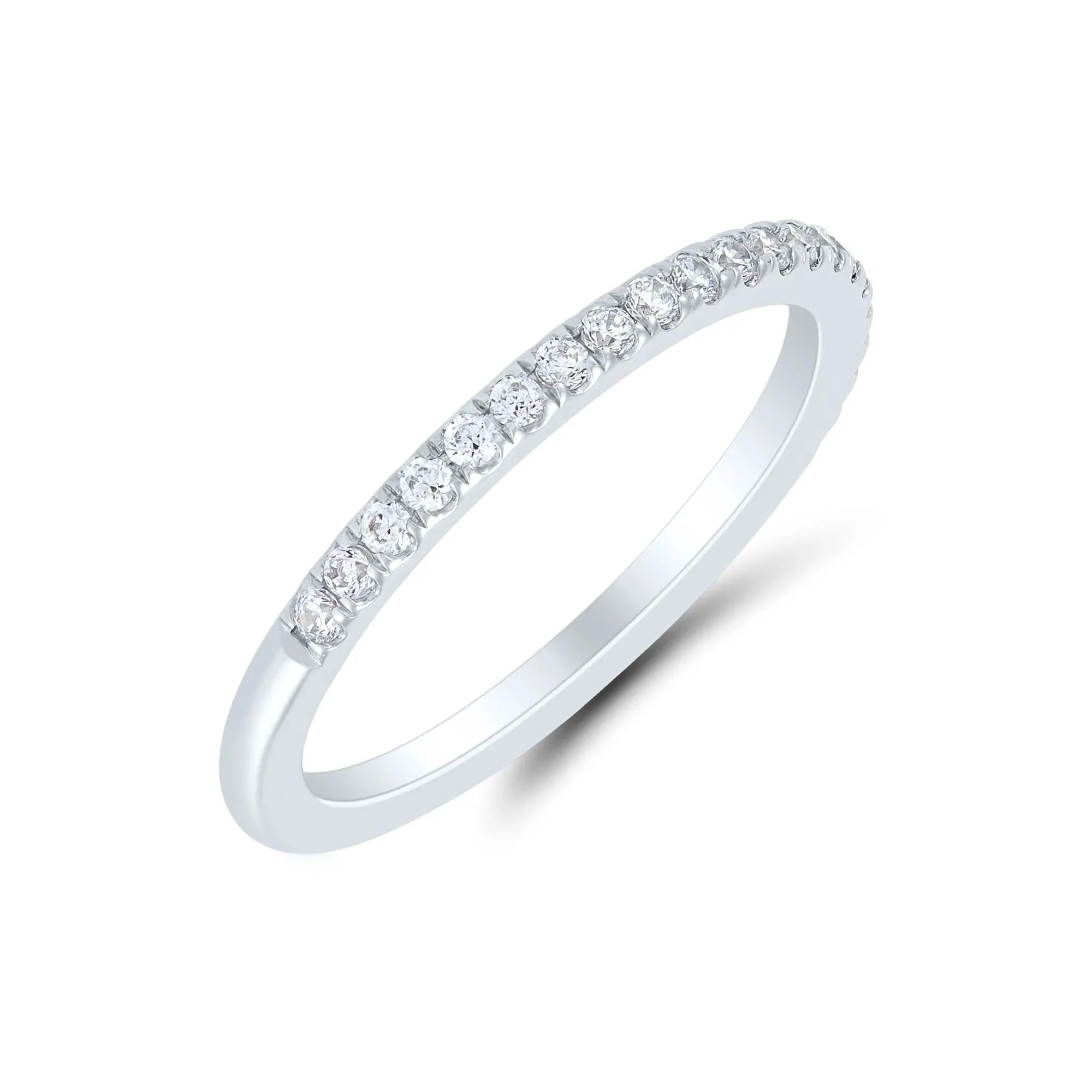 4 CT. Tw. Lab Grown Diamond Engagement Set 14K White Gold Ring Round Brilliant Cut Size 8 1mm - Image 5