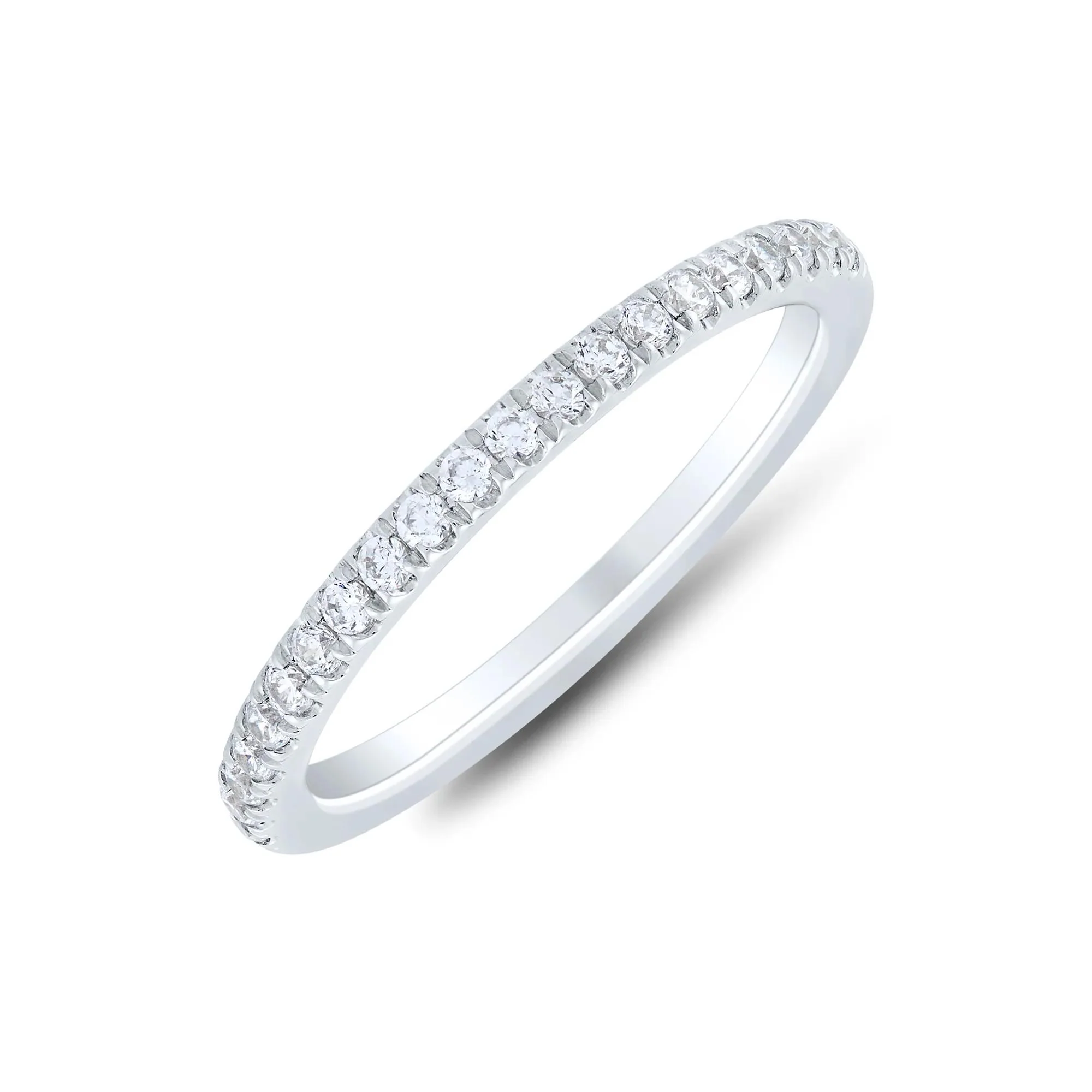 4 CT. Tw. Lab Grown Diamond Bridal Set 14K White Gold Ring Round Brilliant Cut Size 7.5 1mm - Image 5