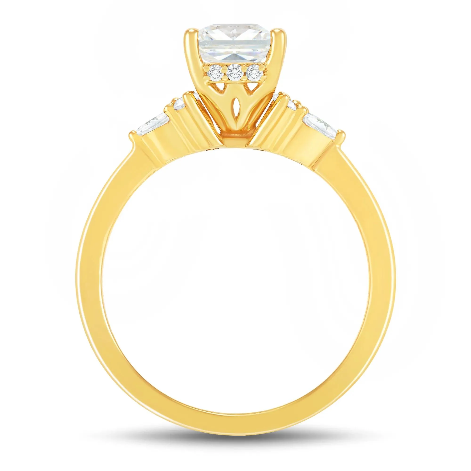 2 1/4 CT. Tw. Lab Grown Diamond Engagement Ring 14K Yellow Gold Size 6.5 2mm - Image 2