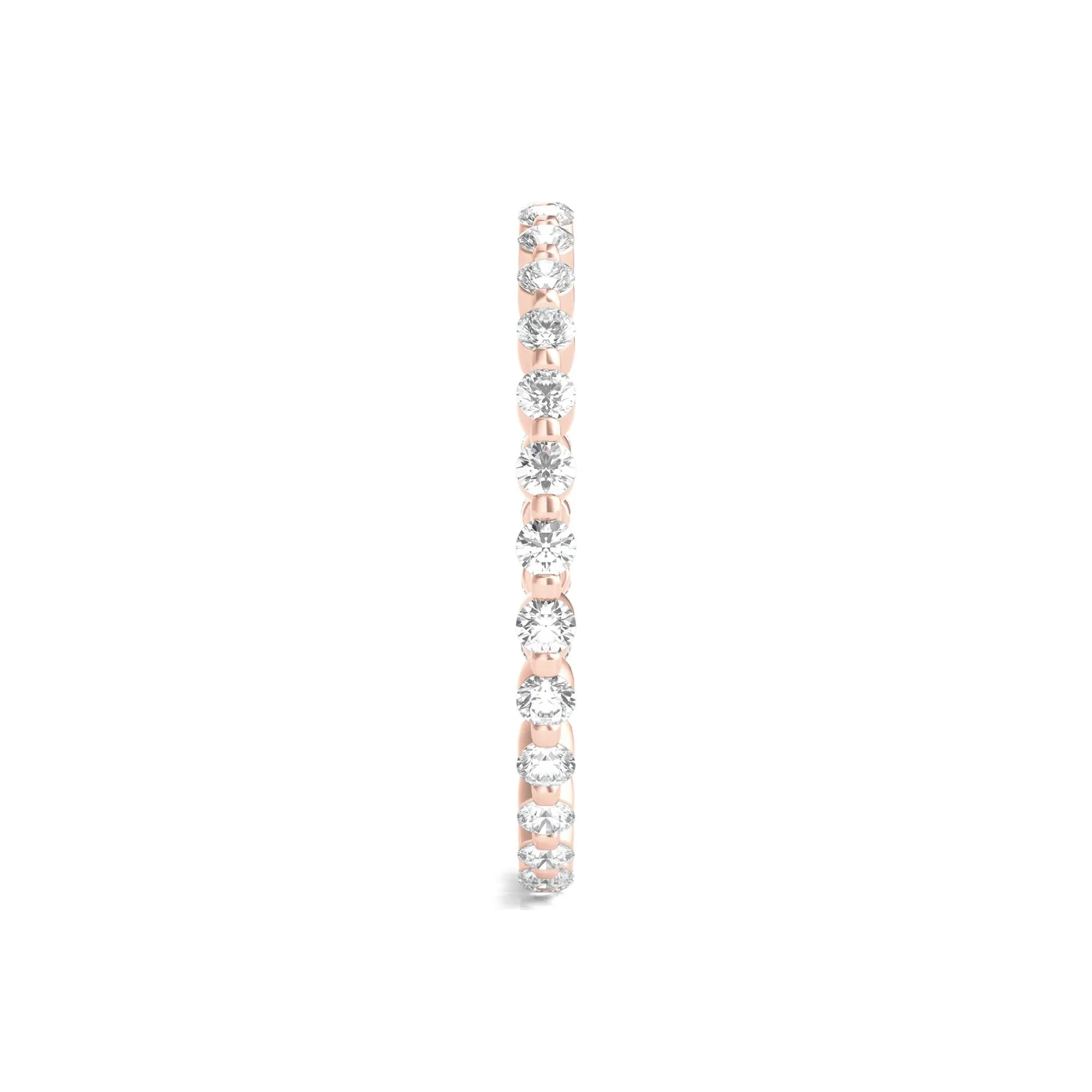 1/2 CT. Tw. Round Brilliant-Cut Lab Grown Diamond Eternity Band Ring 14K Rose Gold Size 7 - Image 3