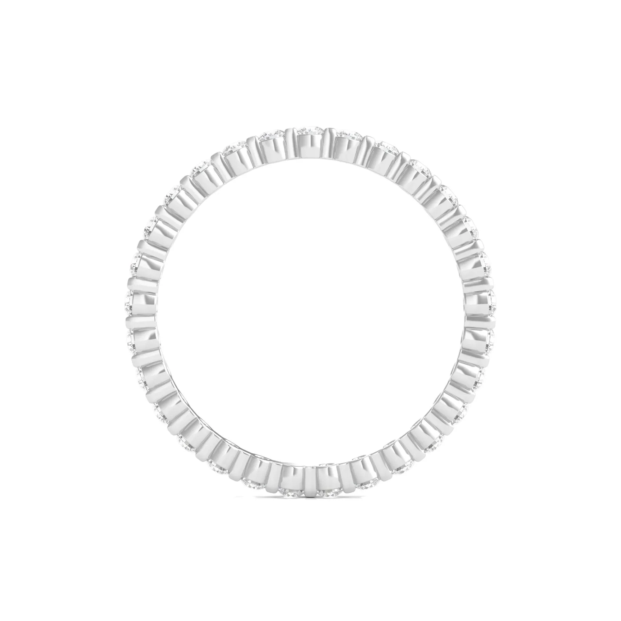 1/2 CT. Tw. Round Brilliant-Cut Lab Grown Diamond Eternity Band Ring 14K White Gold Size 8 - Image 2