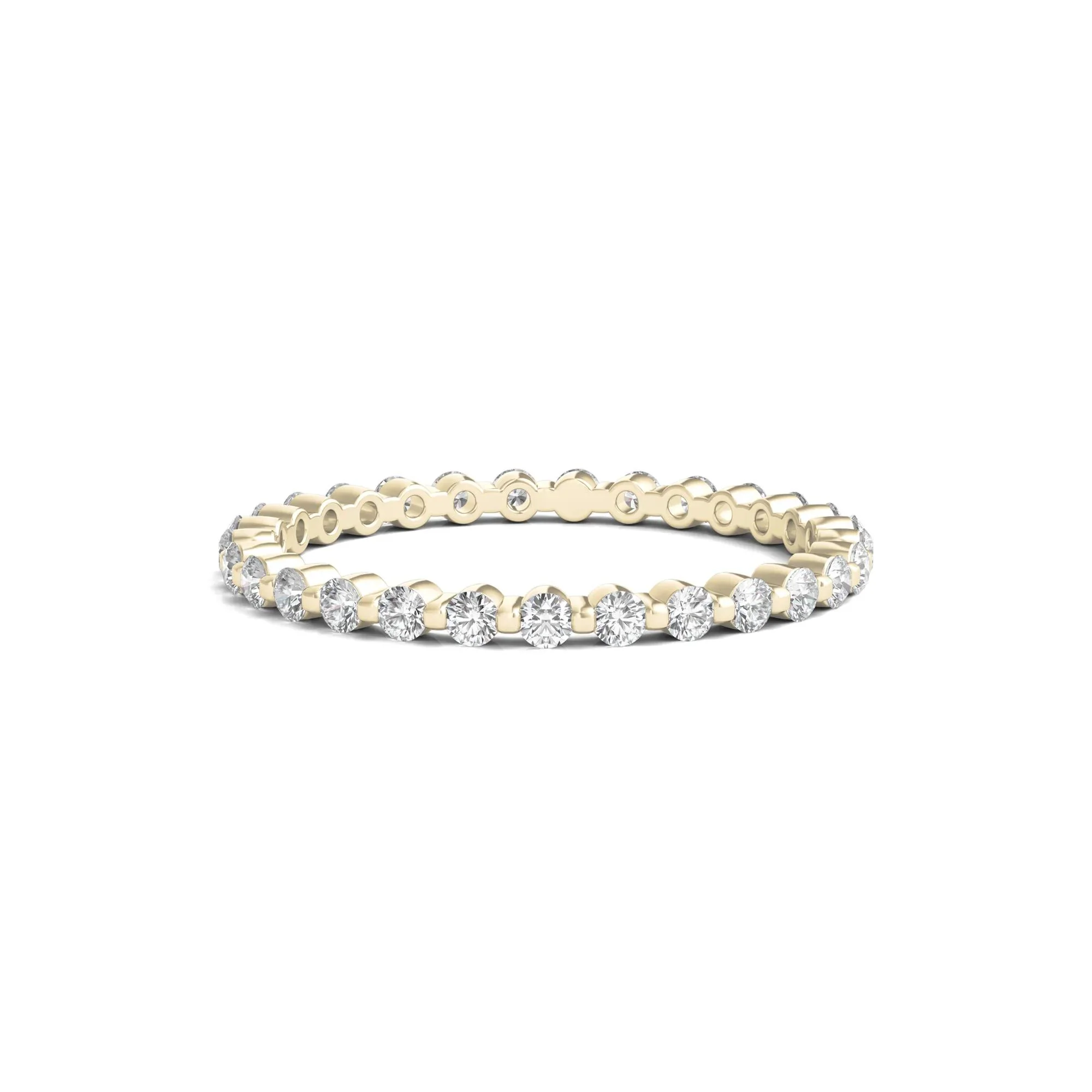 1/2 CT. Tw. Round Brilliant-Cut Lab Grown Diamond Eternity Band Ring 14K Yellow Gold Size 4.5