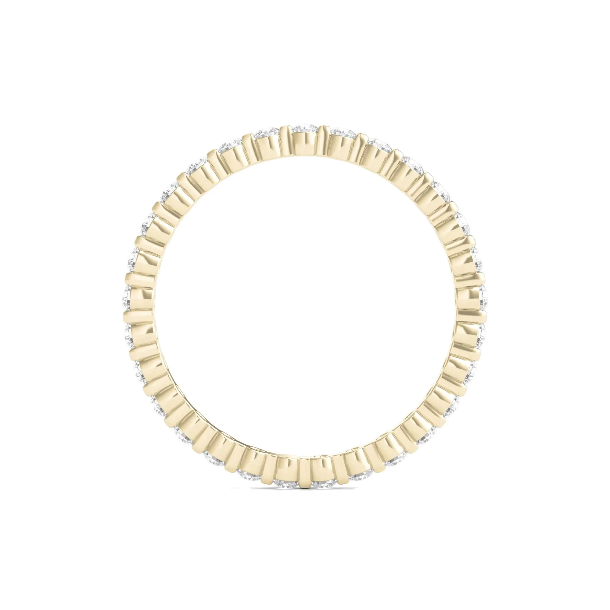 1/2 CT. Tw. Round Brilliant-Cut Lab Grown Diamond Eternity Band Ring 14K Yellow Gold Size 6 - Image 2