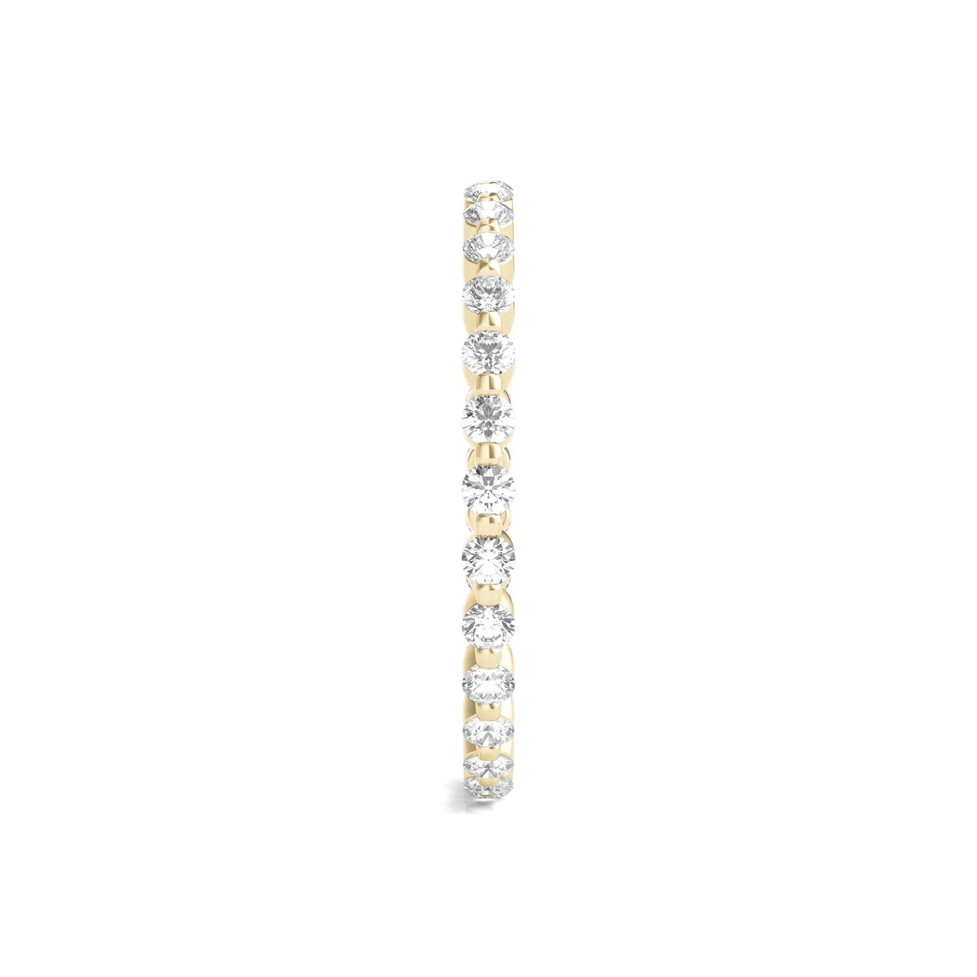 1/2 CT. Tw. Round Brilliant-Cut Lab Grown Diamond Eternity Band Ring 14K Yellow Gold Size 6 - Image 3