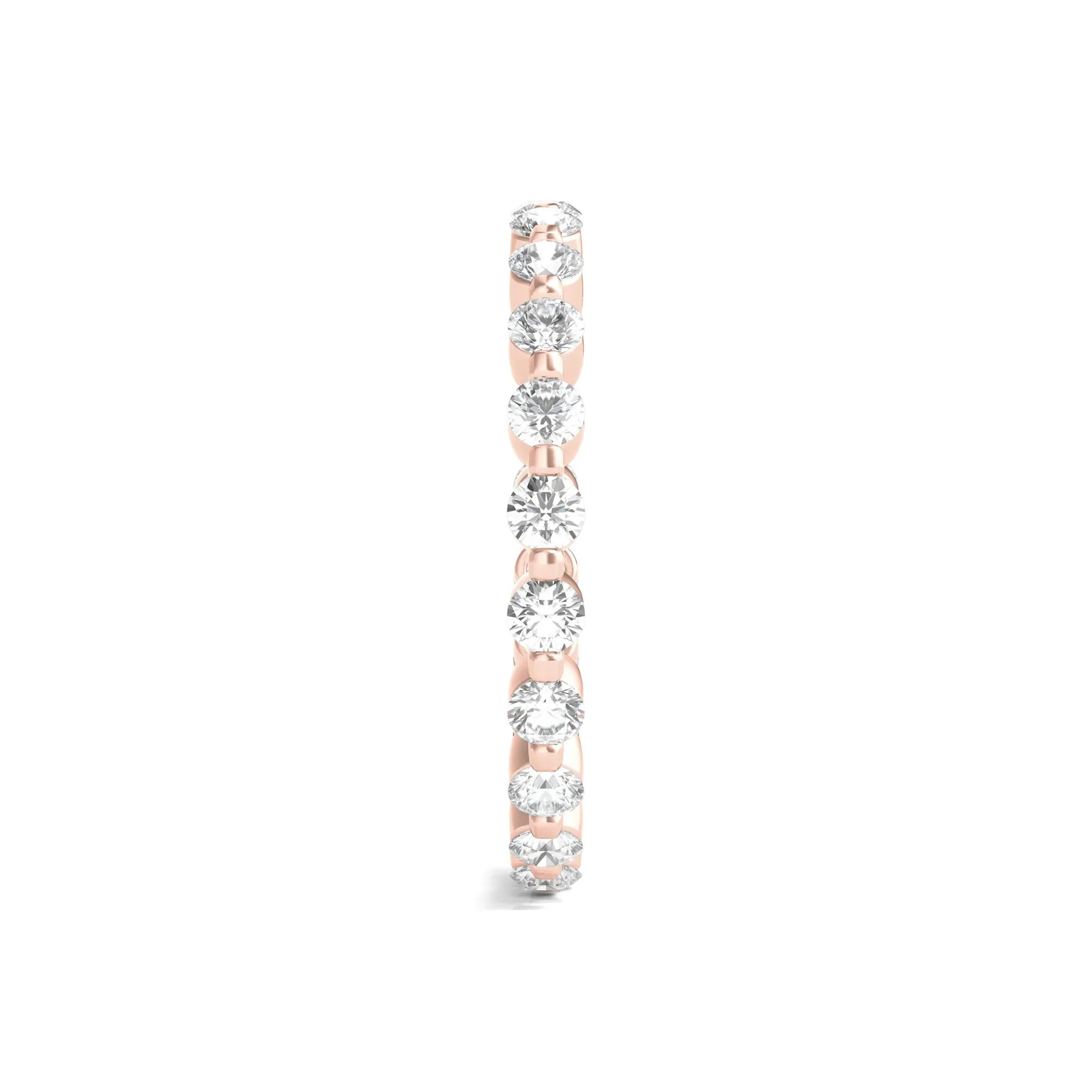 1 CT. Tw. Round Brilliant-Cut Lab Grown Diamond Eternity Band Ring 14K Rose Gold Size 7 - Image 3