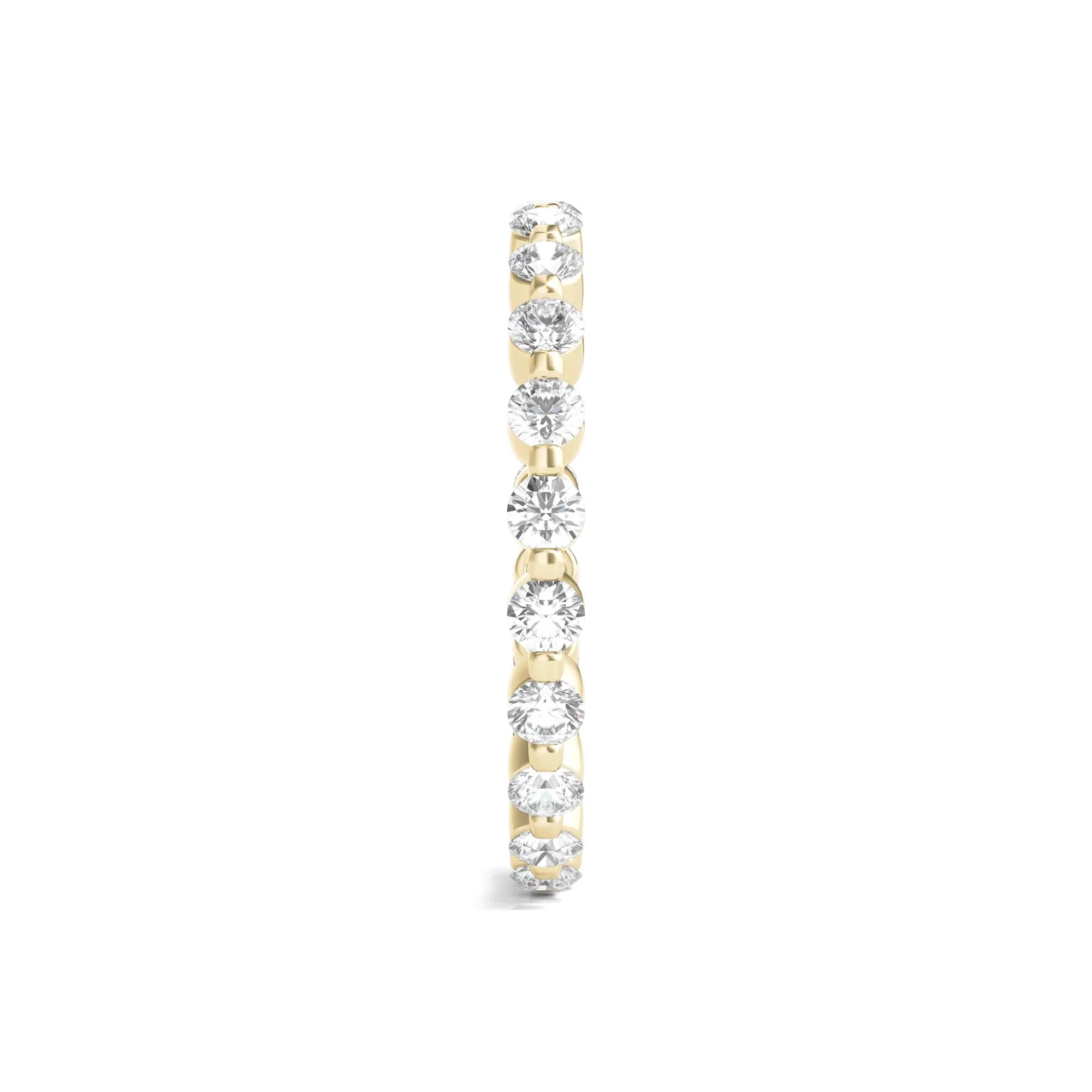 1 CT. Tw. Round Brilliant-Cut Lab Grown Diamond Eternity Band Ring 14K Yellow Gold Size 4.5 - Image 3