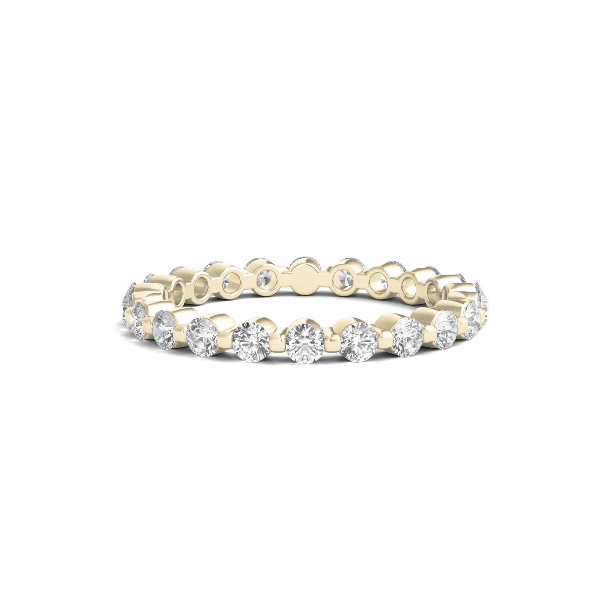 1 CT. Tw. Round Brilliant-Cut Lab Grown Diamond Eternity Band Ring 14K Yellow Gold Size 8.5