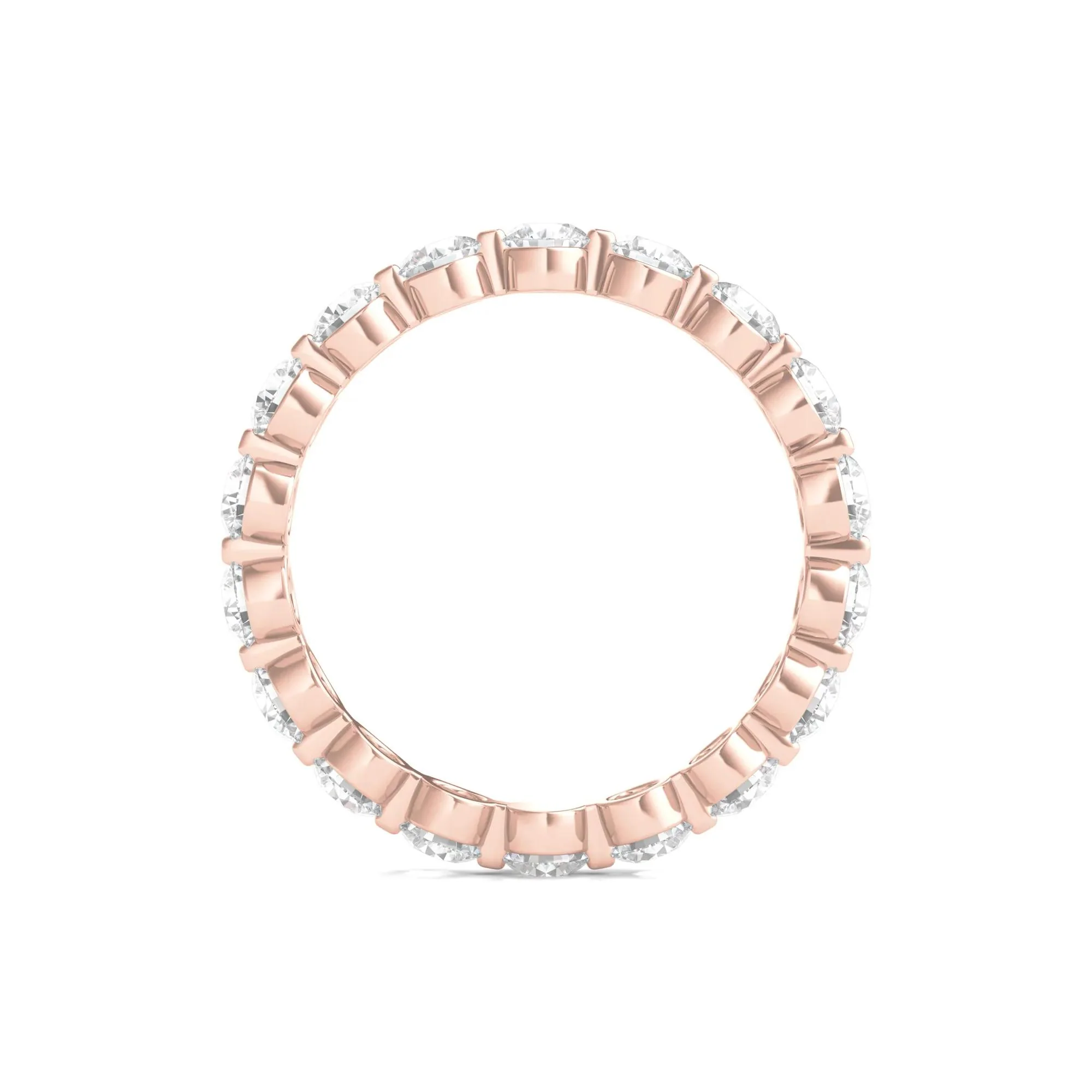 2 CT. Tw. Round Brilliant-Cut Lab Grown Diamond Eternity Band Ring 14K Rose Gold Size 5.5 - Image 2